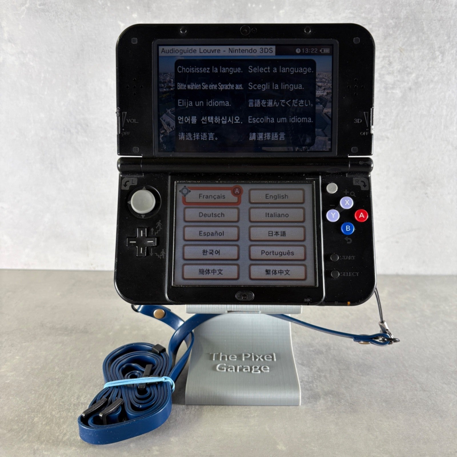 NEW NINTENDO 3DS XL LOUVRE MUSEUM EDITION Audioguida Solo CONSOLE Blu