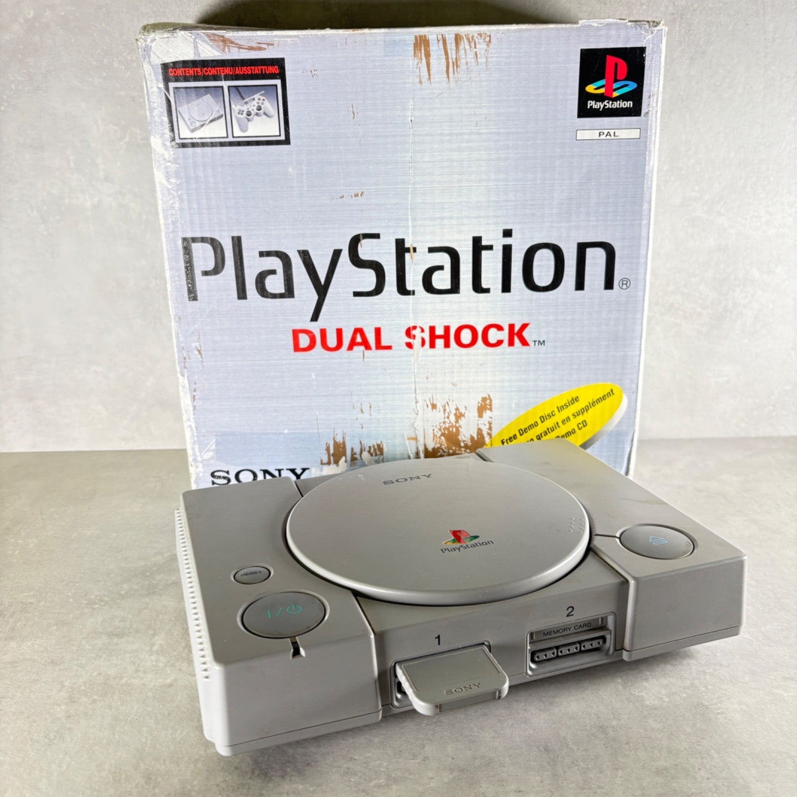 SONY PLAYSTATION 1 PS1 SCPH 7502 CONSOLE + Cavi