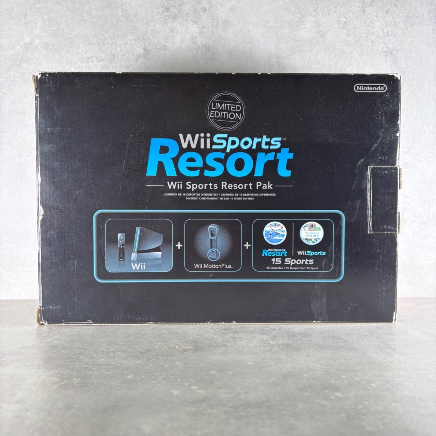 WII CONSOLE WII Nero EDIZIONE LIMITATA + WII Sports e WII Sports Resort COMPLETA