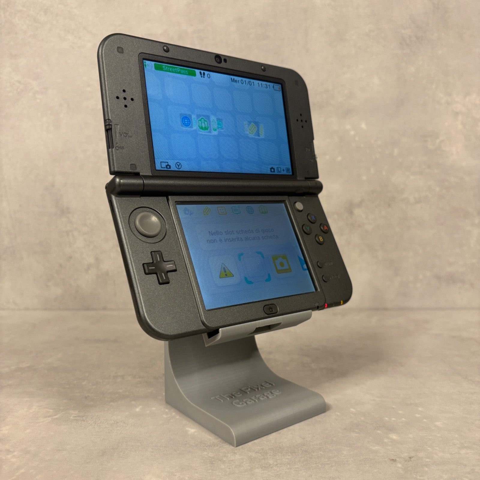 NEW NINTENDO 3DS XL CONSOLE Nero Con Scatola + Caricatore