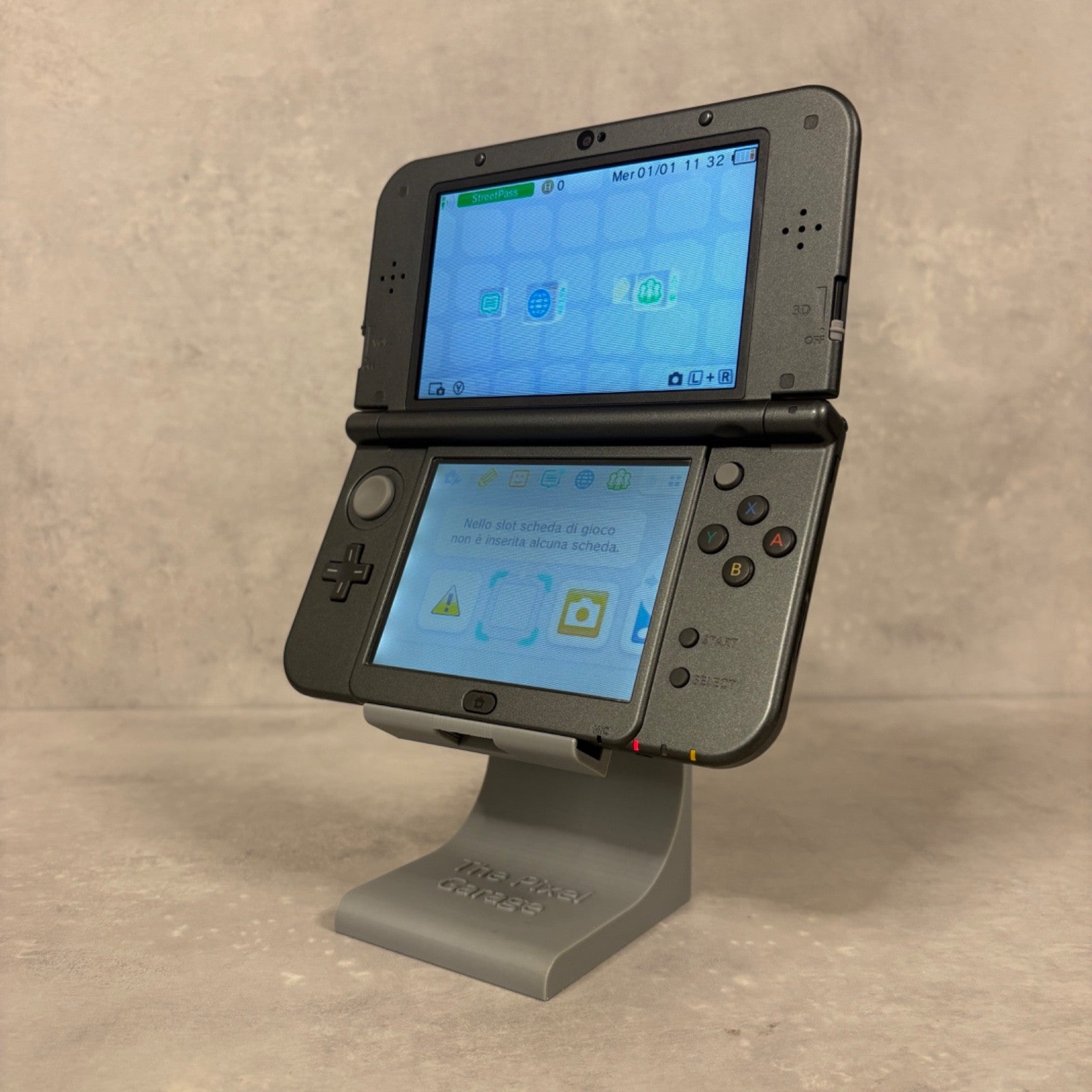 NEW NINTENDO 3DS XL CONSOLE Nero Con Scatola + Caricatore