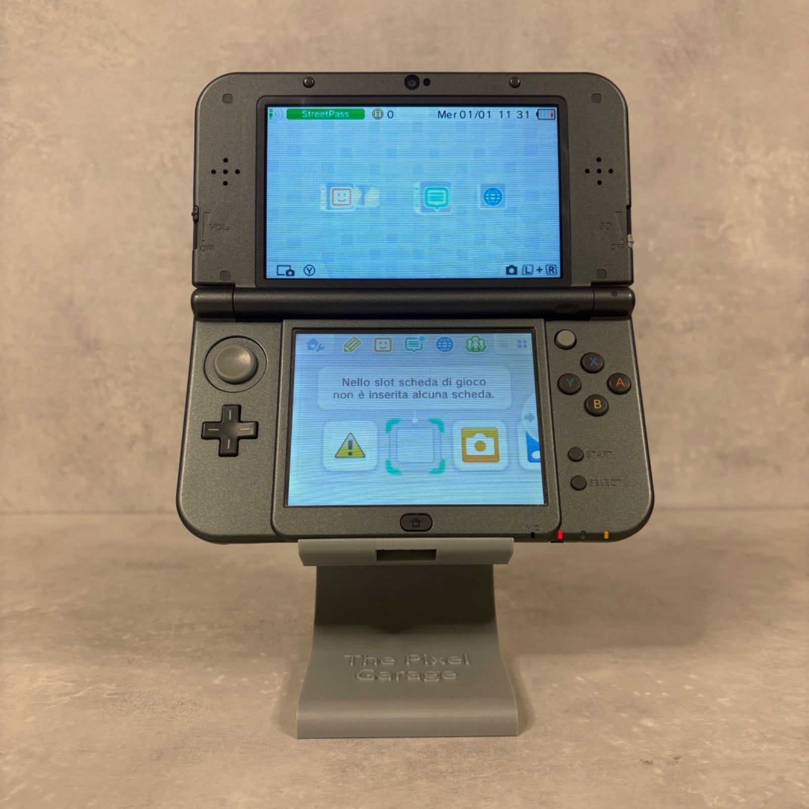 NEW NINTENDO 3DS XL CONSOLE Nero Con Scatola + Caricatore