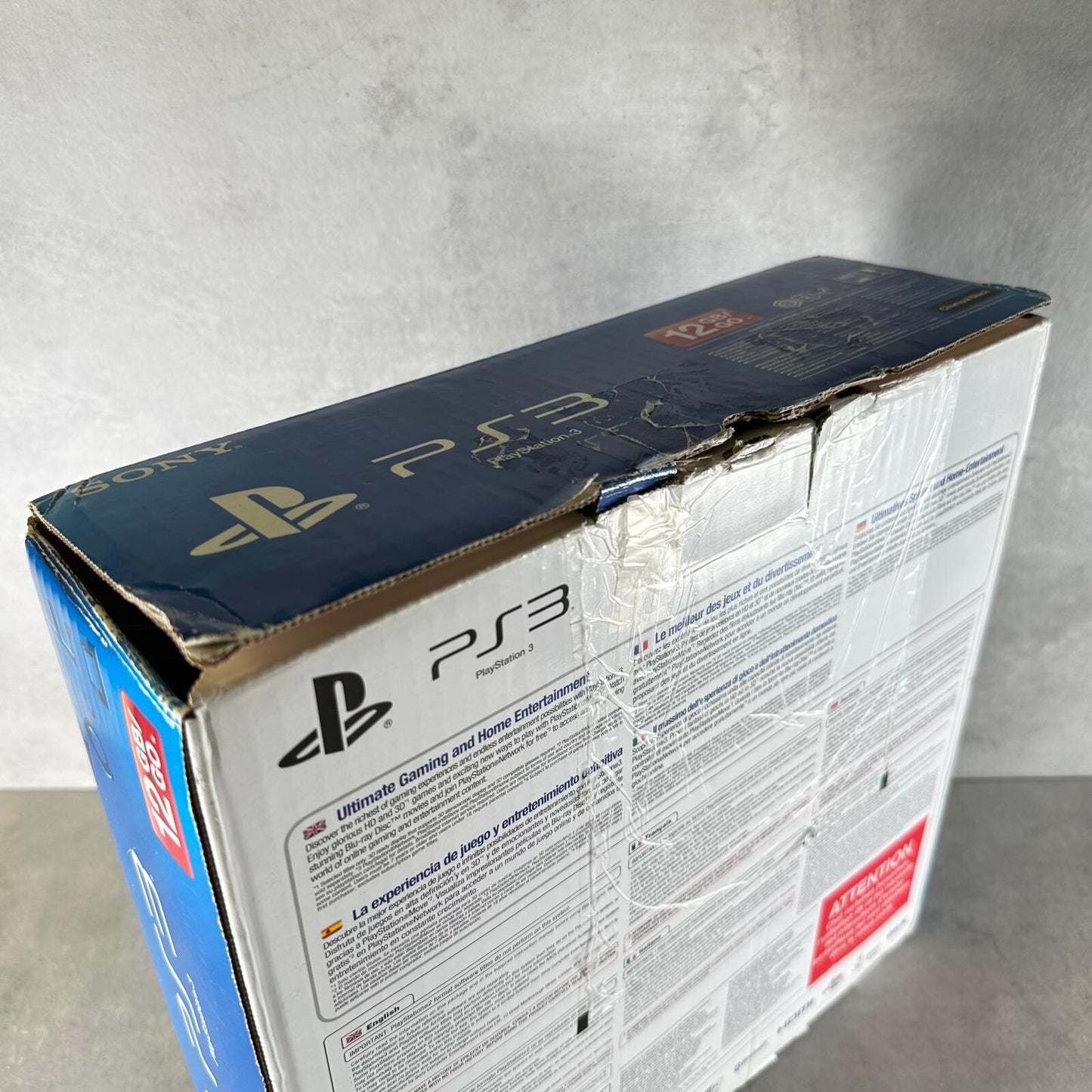 CONSOLE PS3 SUPER SLIM PLAYSTATION 3 SONY 12GB PAL COMPLETA con SCATOLA