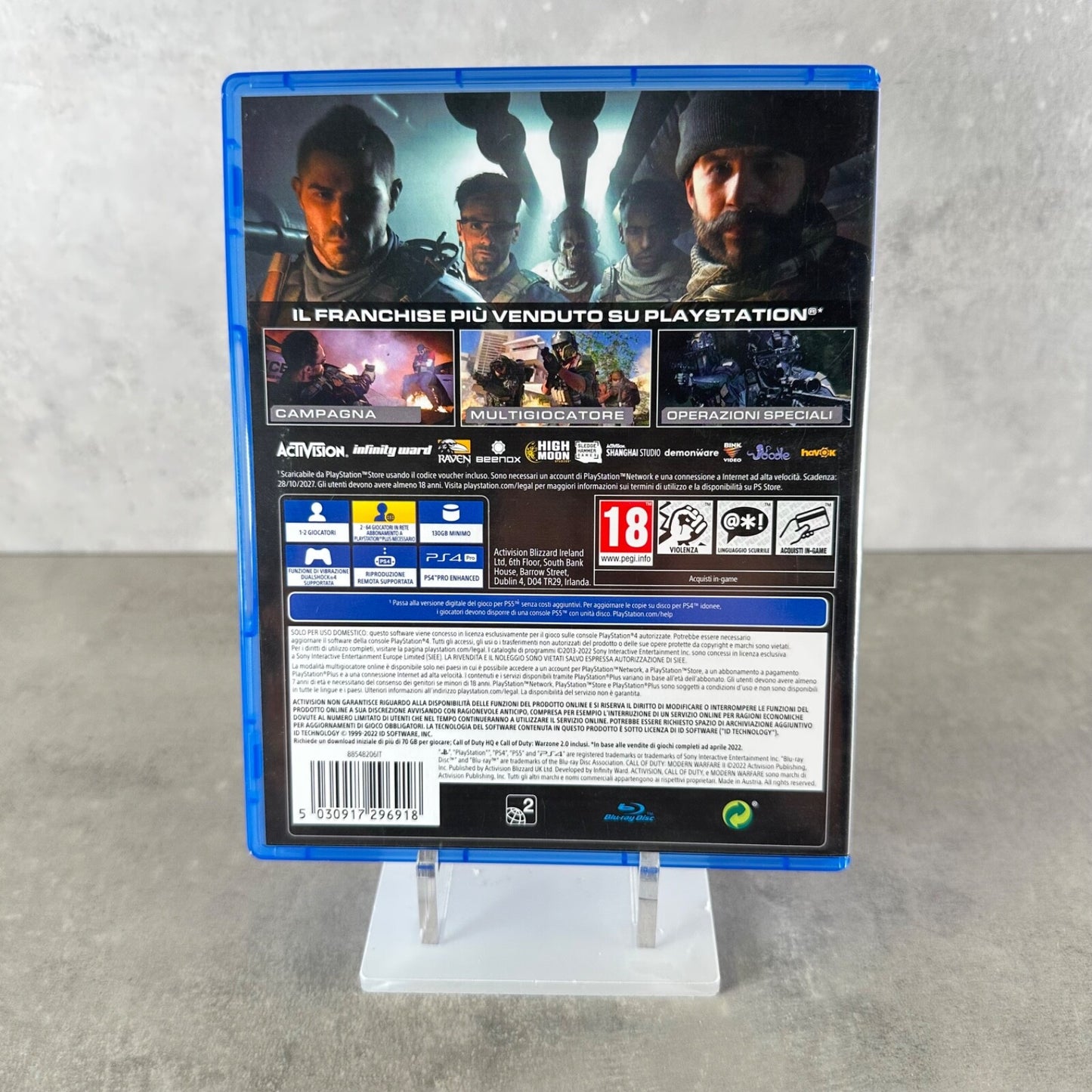 CALL OF DUTY MODERN WARFARE 2 PS4 Ita VIDEOGIOCO + STEELBOCK