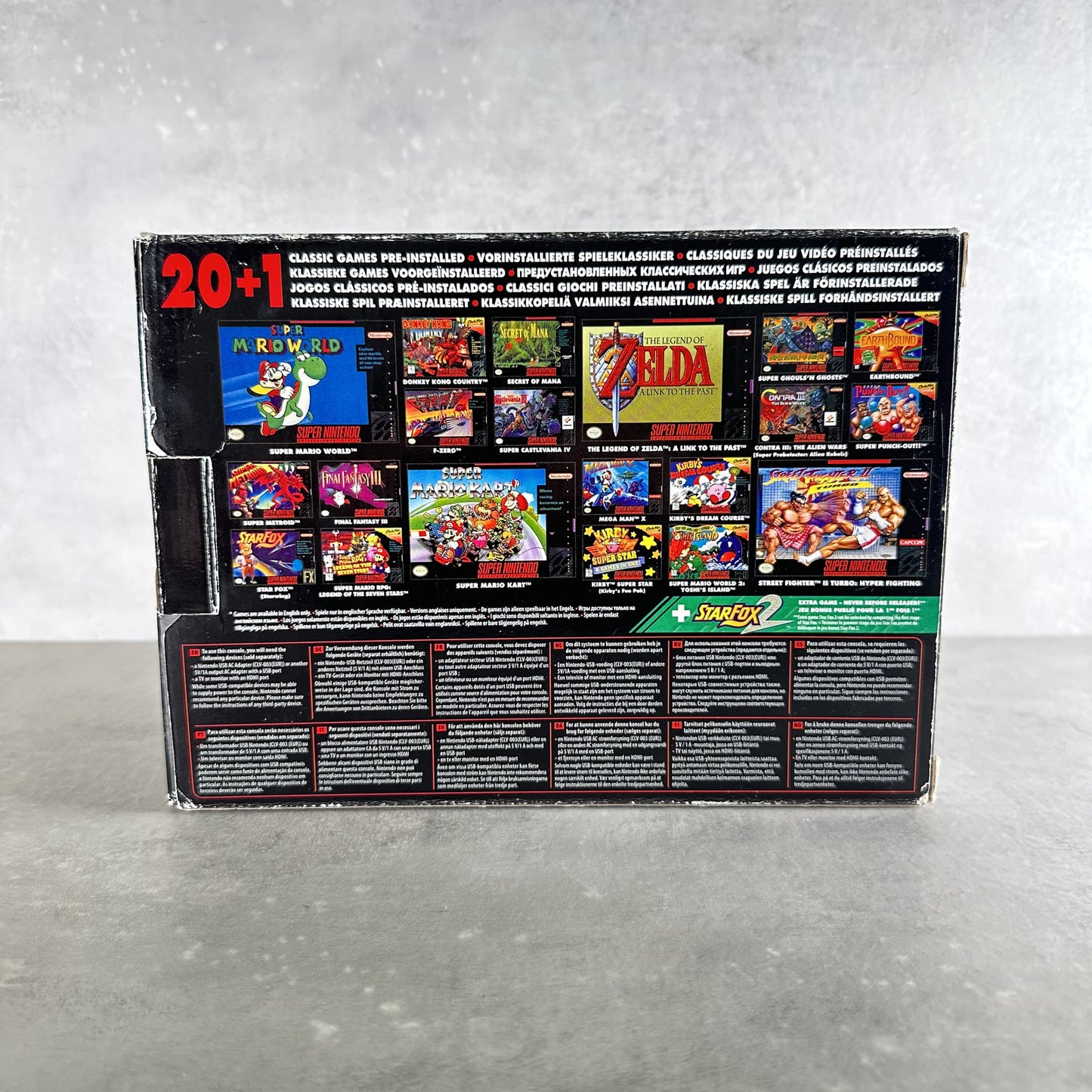 SUPER NINTENDO CLASSIC MINI SNES CONSOLE Grigio con SCATOLA