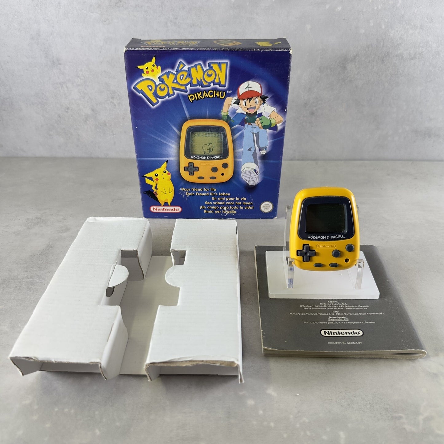 TAMAGOTCHI POKÉMON PIKACHU PODOMETER NINTENDO Completo Di Tutto