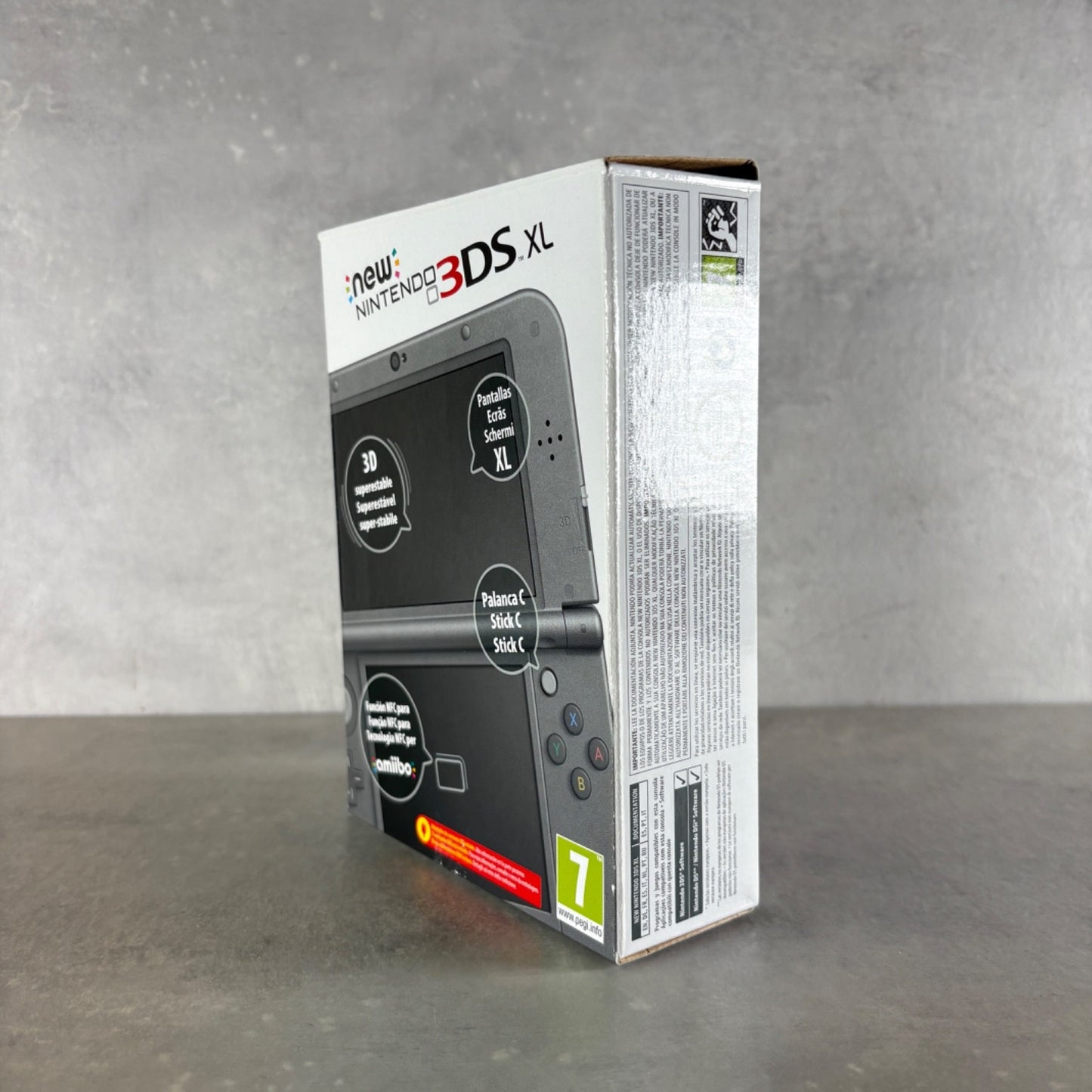 NEW NINTENDO 3DS XL CONSOLE Nero Con Scatola + Caricatore