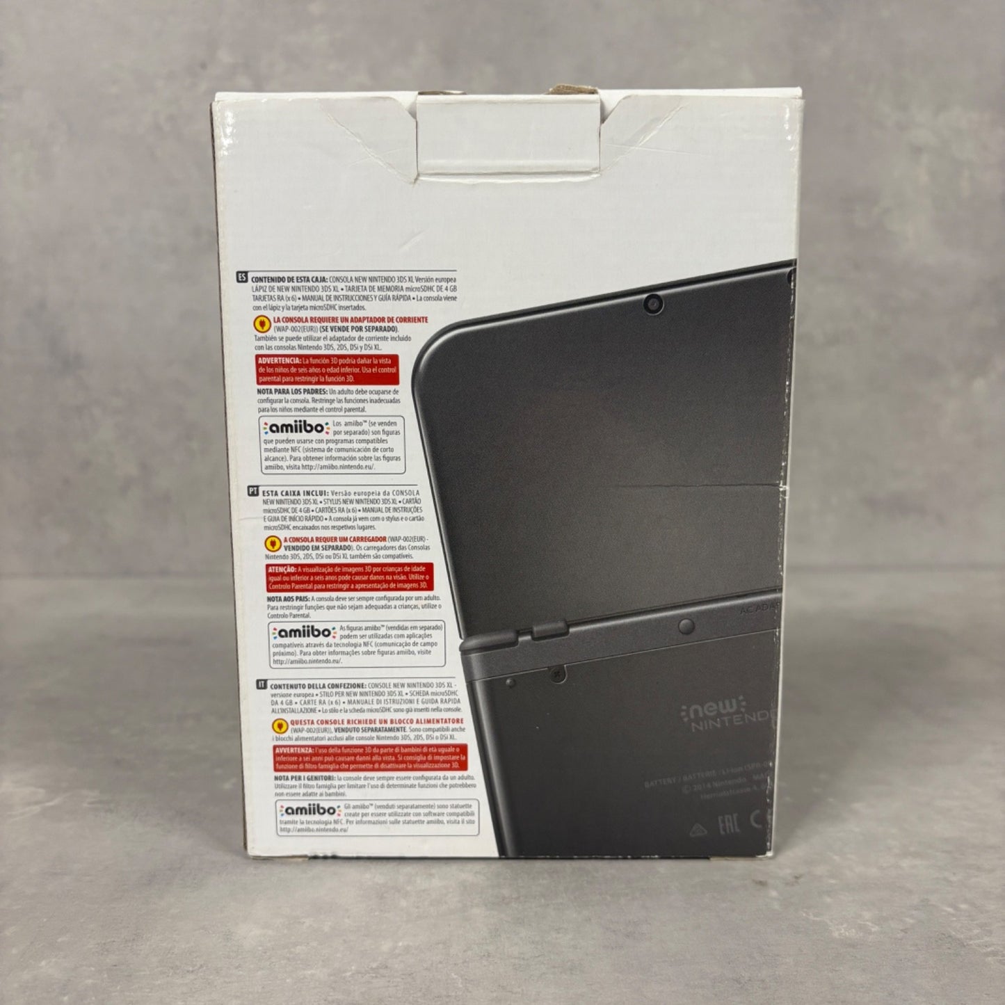 NEW NINTENDO 3DS XL CONSOLE Nero Con Scatola + Caricatore