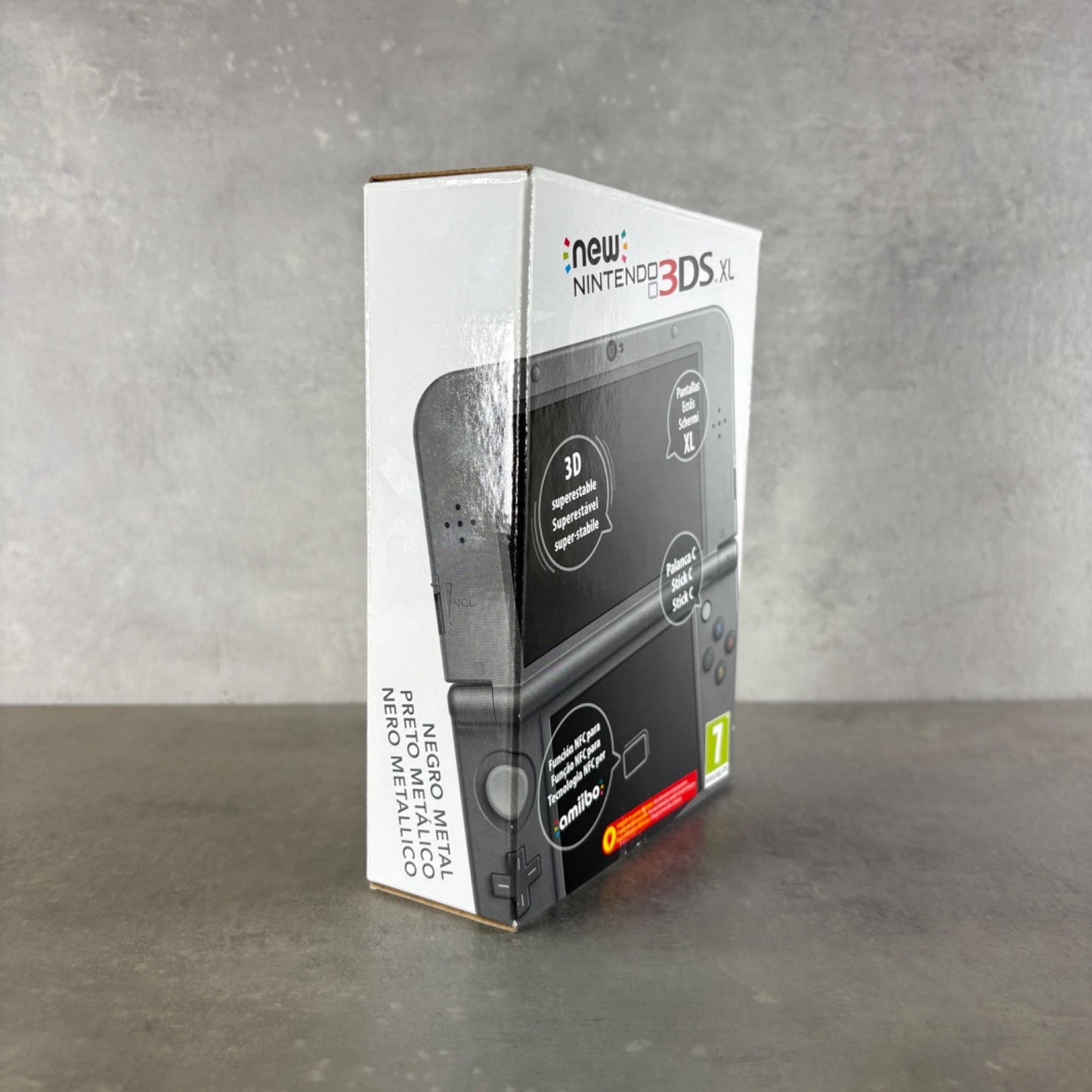 NEW NINTENDO 3DS XL CONSOLE Nero Con Scatola + Caricatore