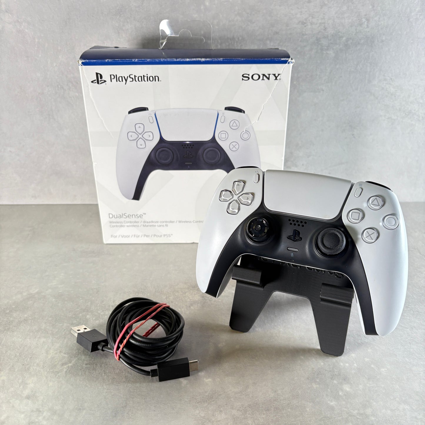 Controller Sony DualSense PS5 – Bianco – Con Scatola Originale e Cavo di Ricarica