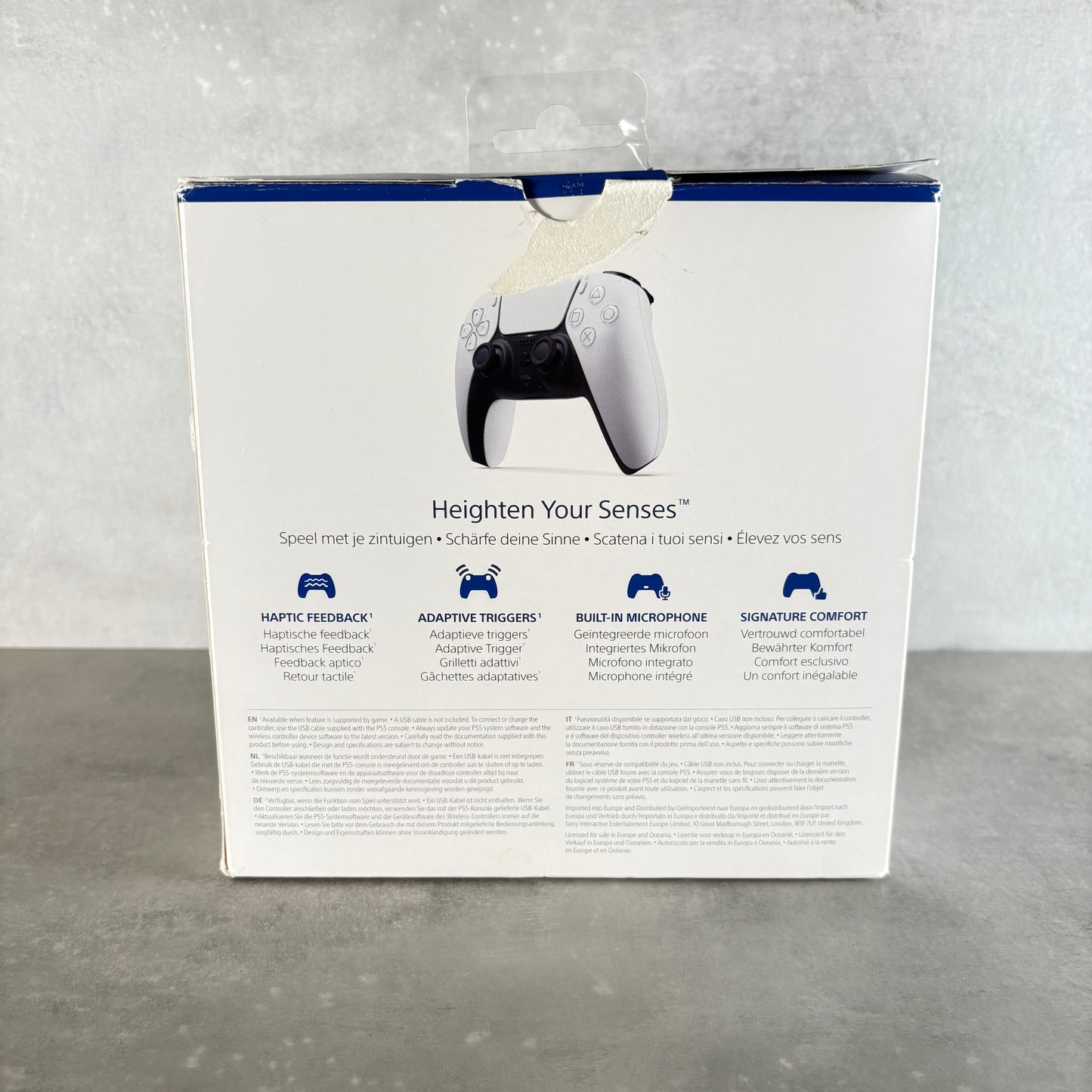 Controller Sony DualSense PS5 – Bianco – Con Scatola Originale e Cavo di Ricarica