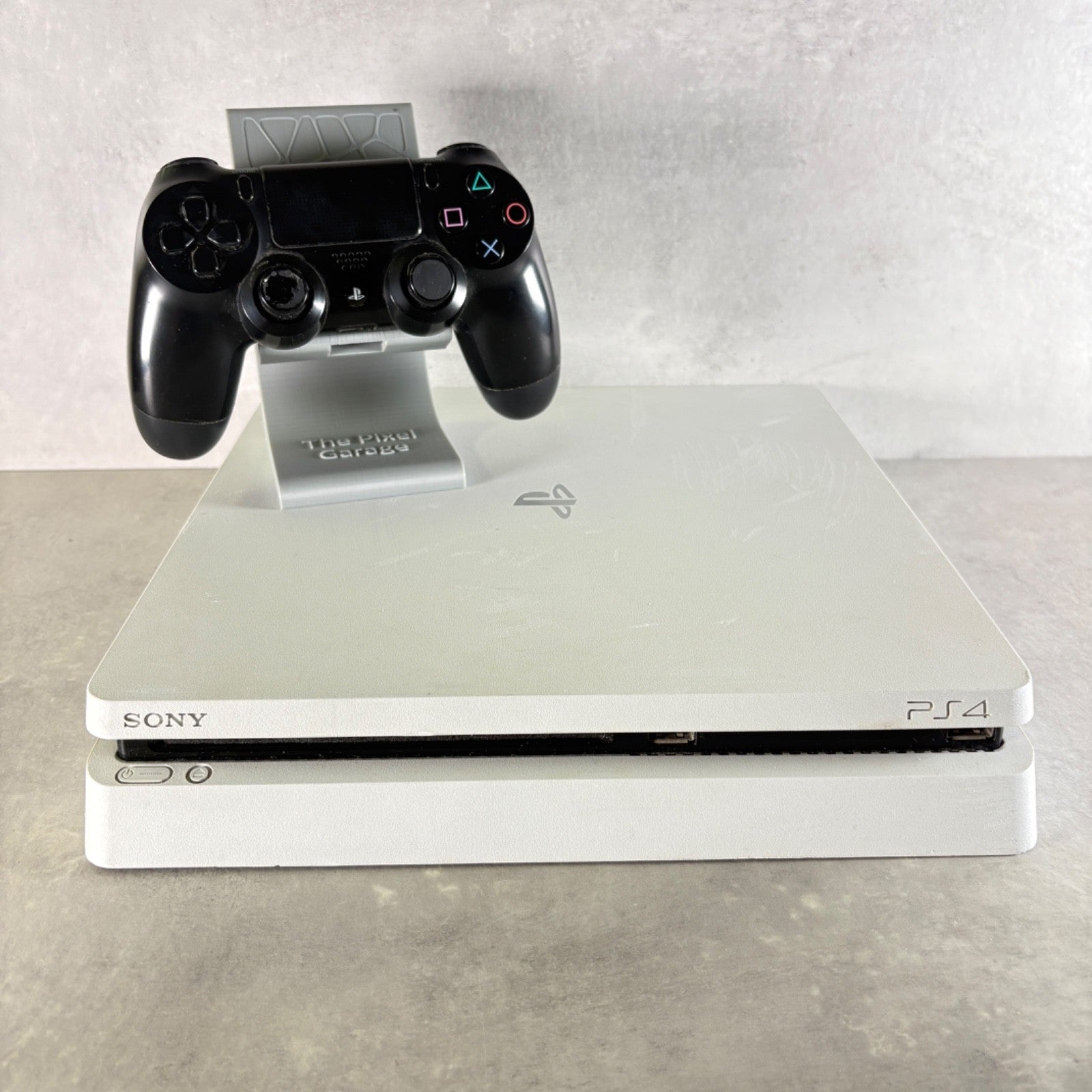 CONSOLE PLAYSTATION 4 SLIM PS4 Bianco 500Gb + Cavi e CONTROLLER —FIRMWARE 12.52—
