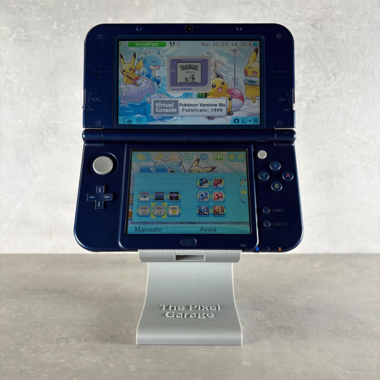 NEW NINTENDO 3DS XL CONSOLE Blu PERSONALIZZABILE Con Giochi POKÉMON + Caricatore