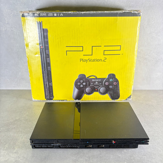 CONSOLE PS2 SLIM PLAYSTATION 2 SONY PAL con SCATOLA + CAVI e CONTROLLER