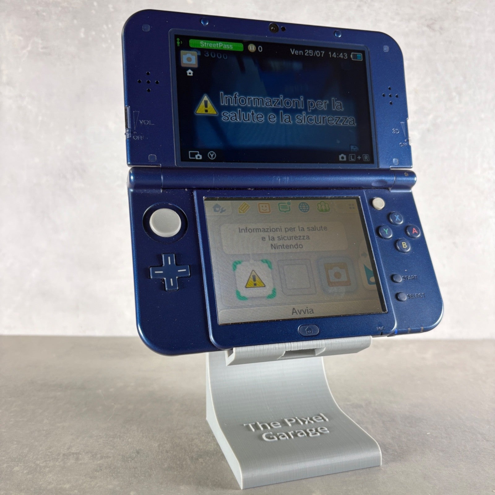 NEW NINTENDO 3DS XL CONSOLE Blu Completo Con Scatola + Caricatore