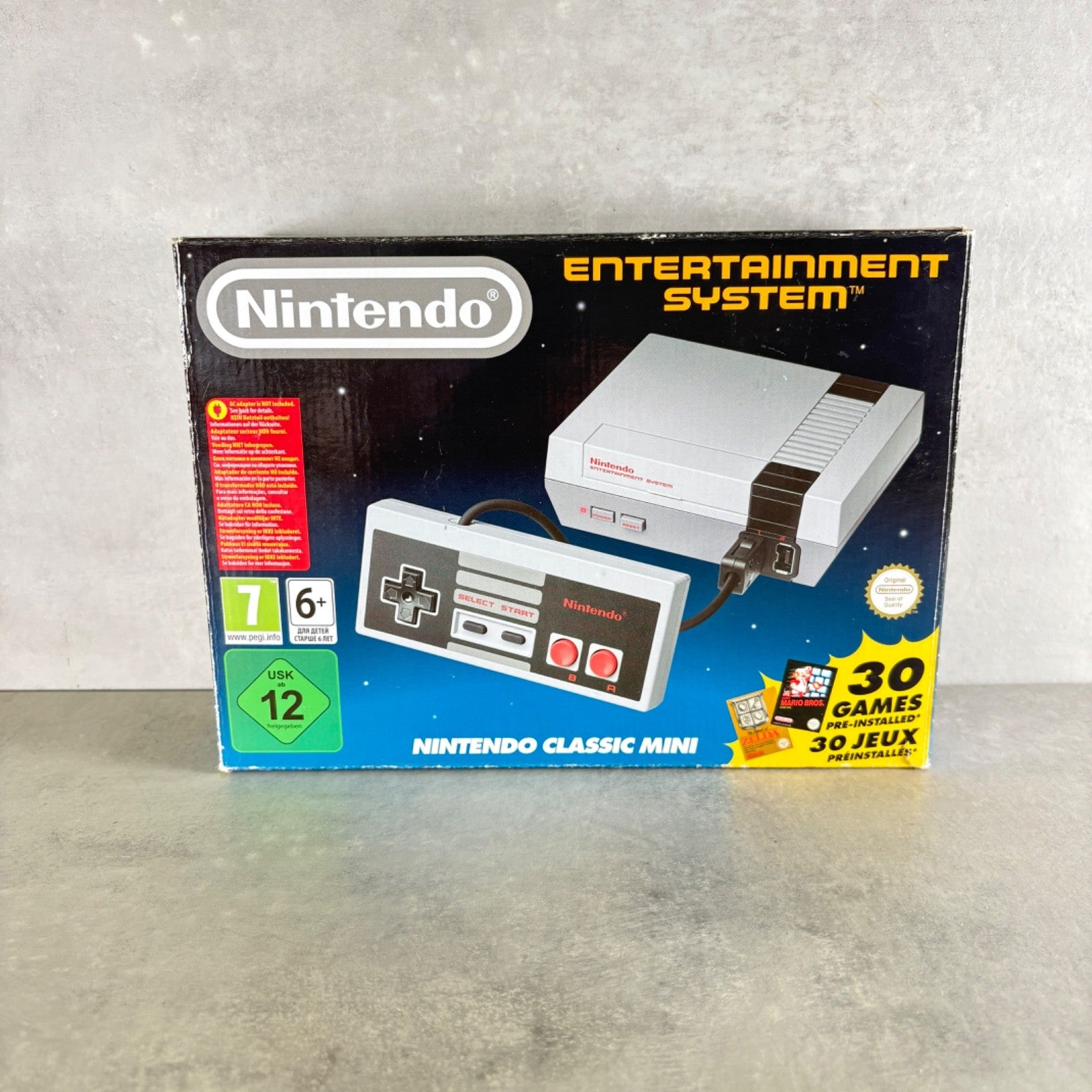 NINTENDO CLASSIC MINI CONSOLE Grigio Completa Di Scatola + 2 Controller