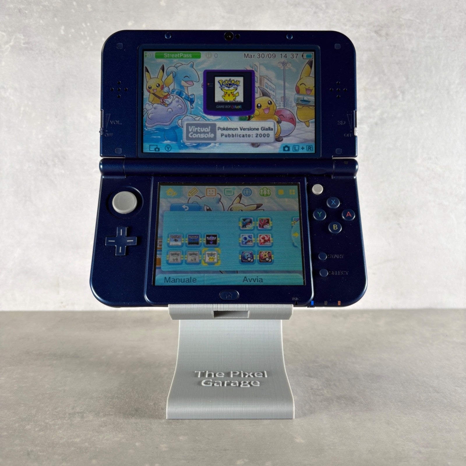 NEW NINTENDO 3DS XL CONSOLE Blu PERSONALIZZABILE Con Giochi POKÉMON + Caricatore