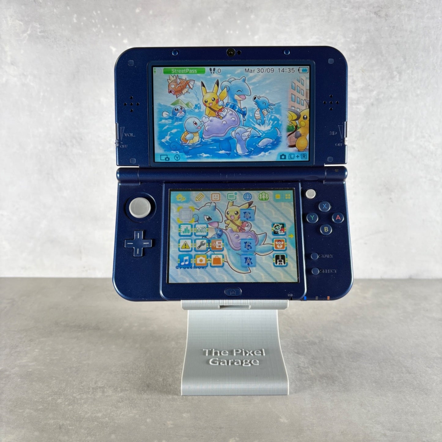 NEW NINTENDO 3DS XL CONSOLE Blu PERSONALIZZABILE Con Giochi POKÉMON + Caricatore