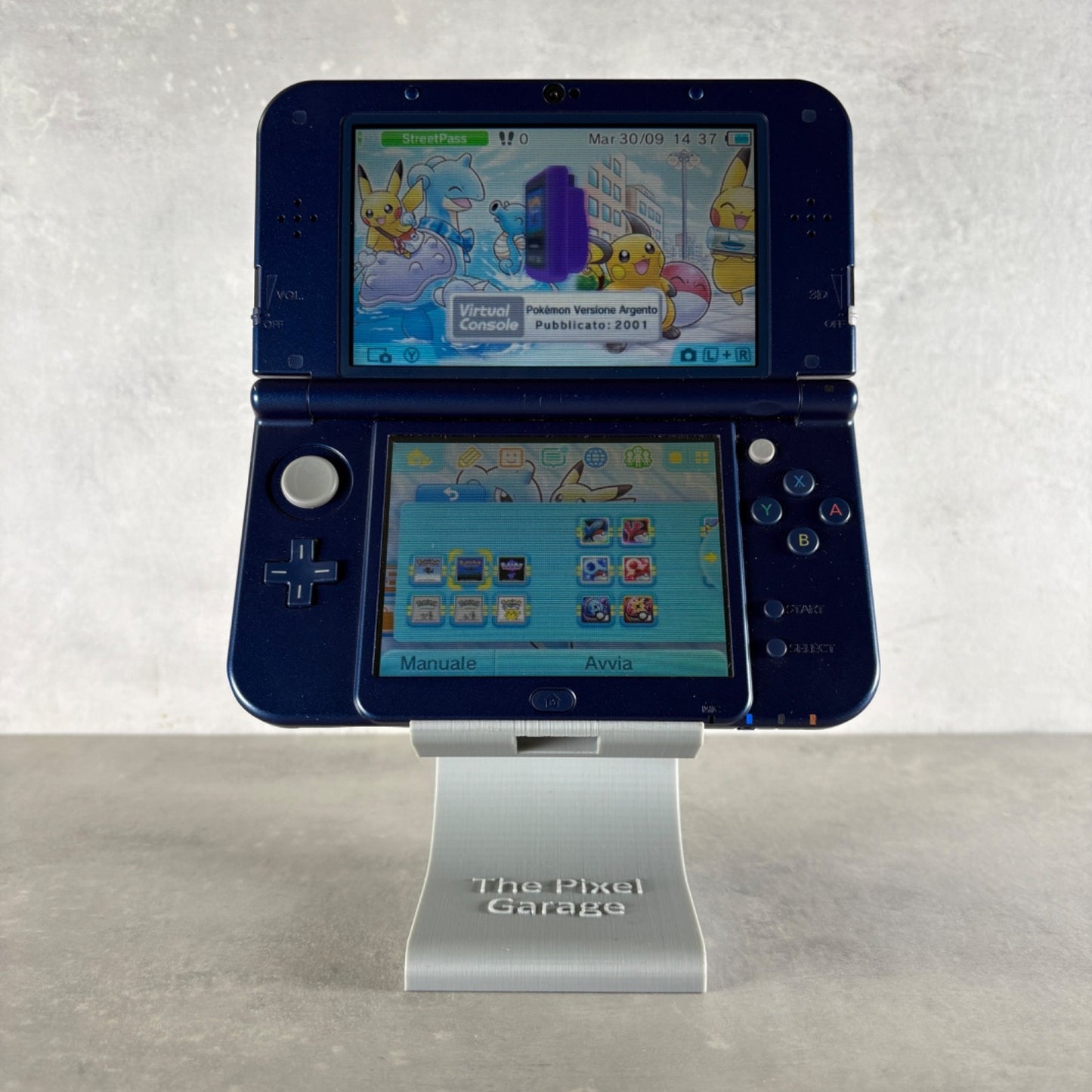 NEW NINTENDO 3DS XL CONSOLE Blu PERSONALIZZABILE Con Giochi POKÉMON + Caricatore