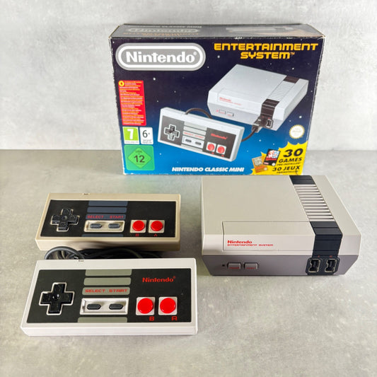 NINTENDO CLASSIC MINI CONSOLE Grigio Completa Di Scatola + 2 Controller
