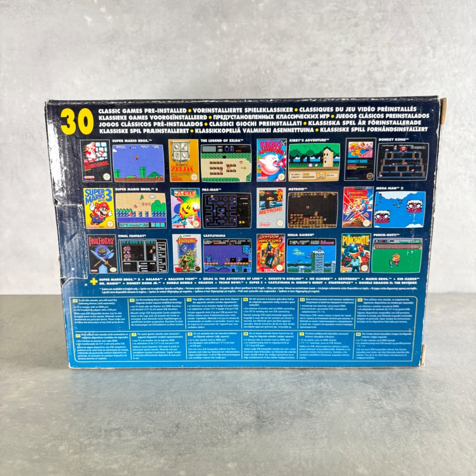 NINTENDO CLASSIC MINI CONSOLE Grigio Completa Di Scatola + 2 Controller
