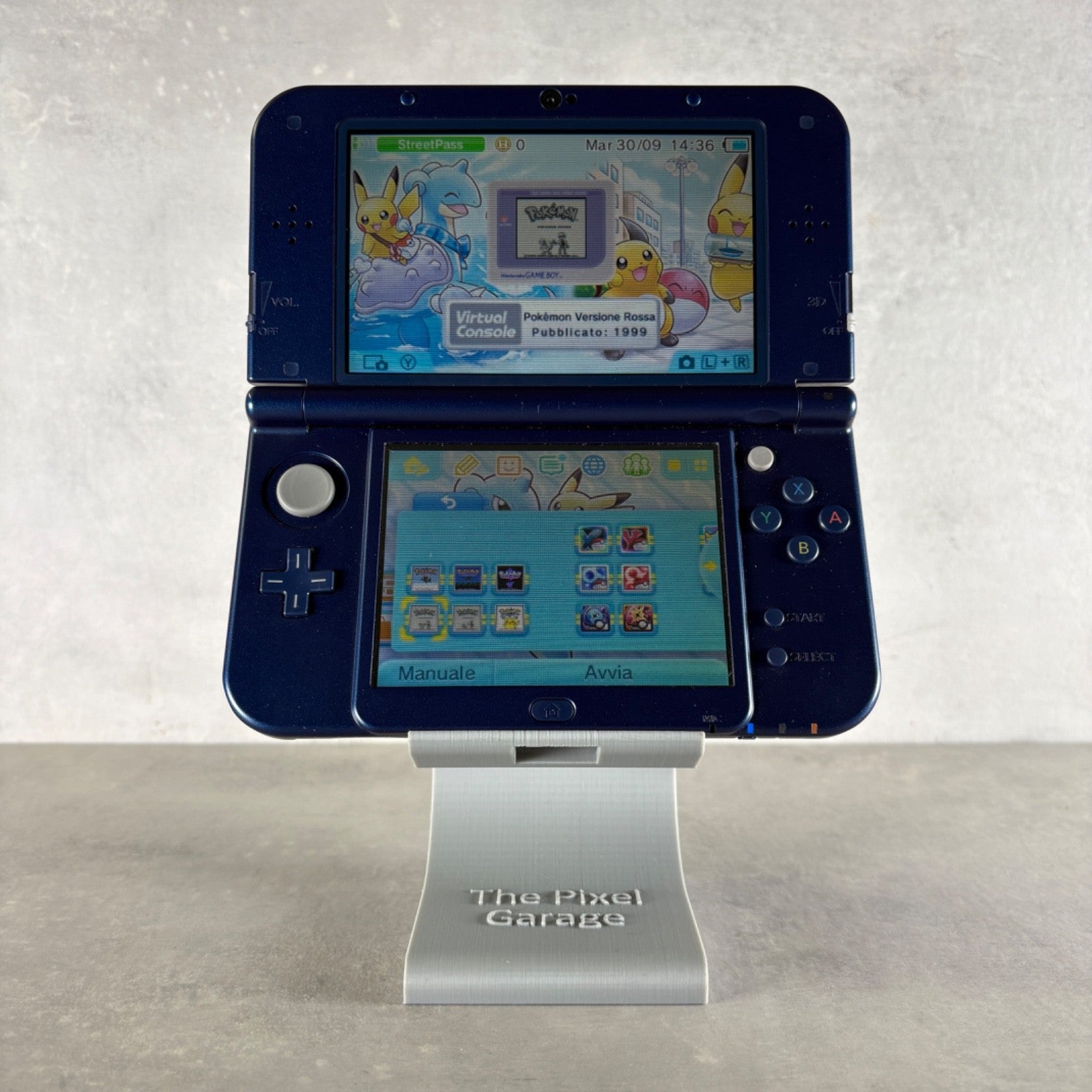 NEW NINTENDO 3DS XL CONSOLE Blu PERSONALIZZABILE Con Giochi POKÉMON + Caricatore