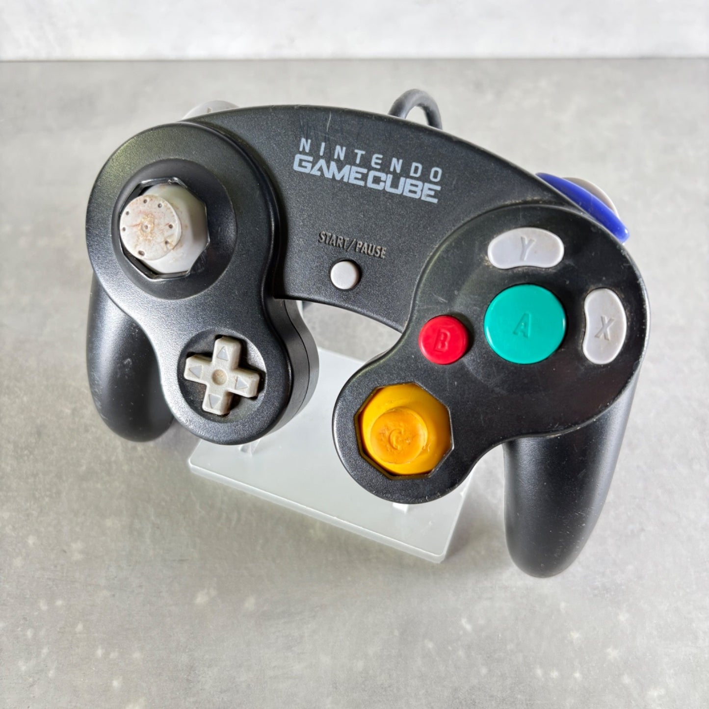 NINTENDO GAMECUBE CONSOLE Nero Con CONTROLLER + CAVI