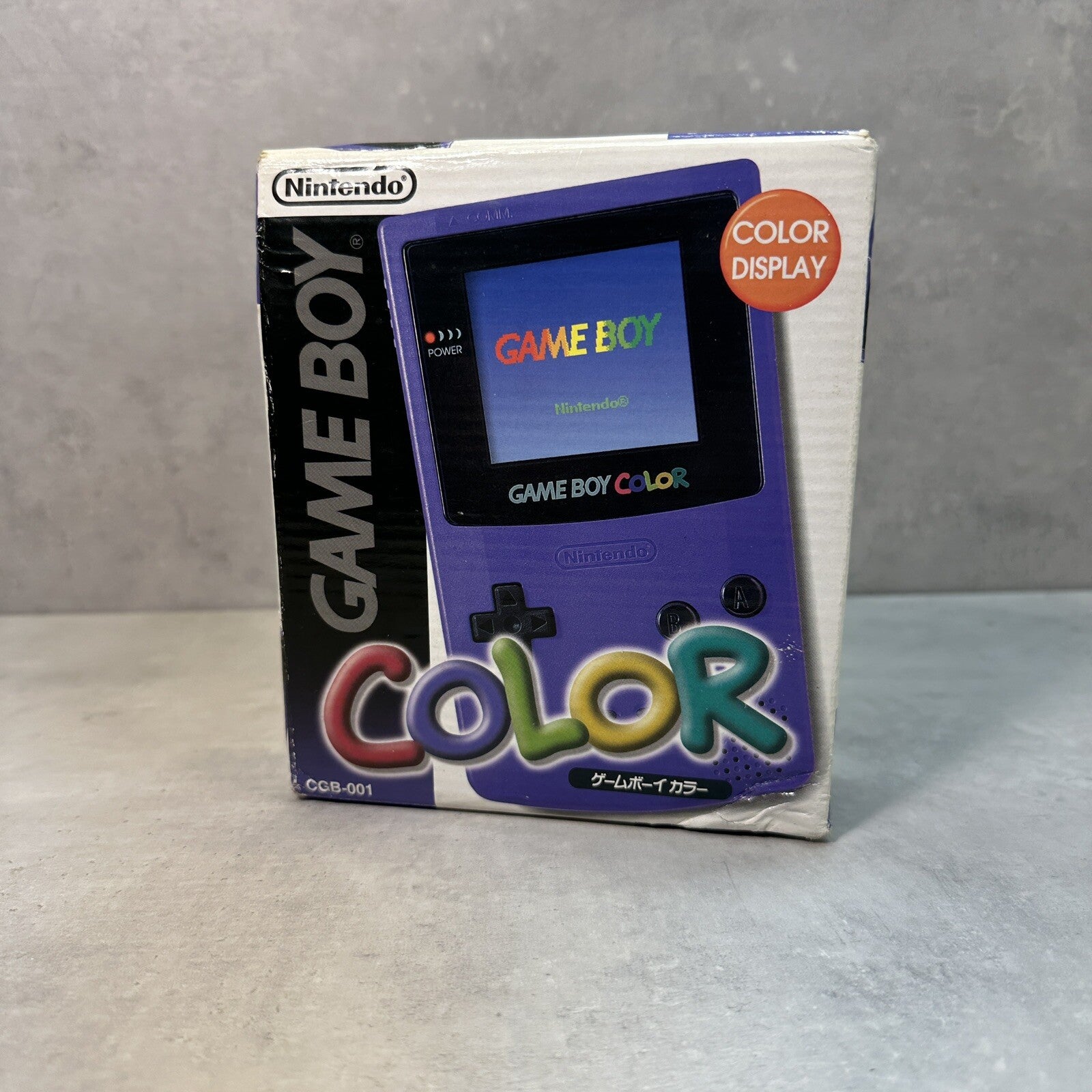 NINTENDO GAME BOY COLOR GBC Jap Viola CONSOLE COMPLETA di Scatola