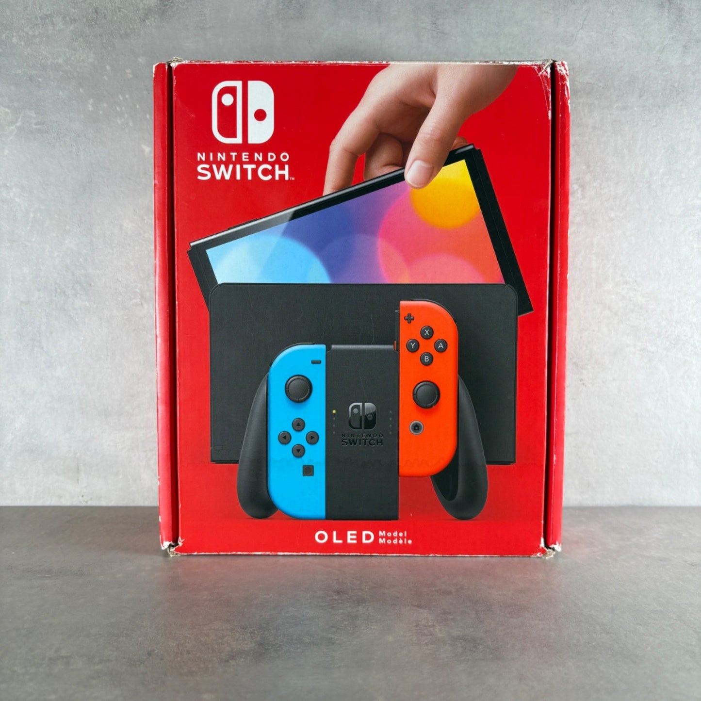 NINTENDO SWITCH OLED Rosso CONSOLE COMPLETA Di Tutto + Scatola E Accessori