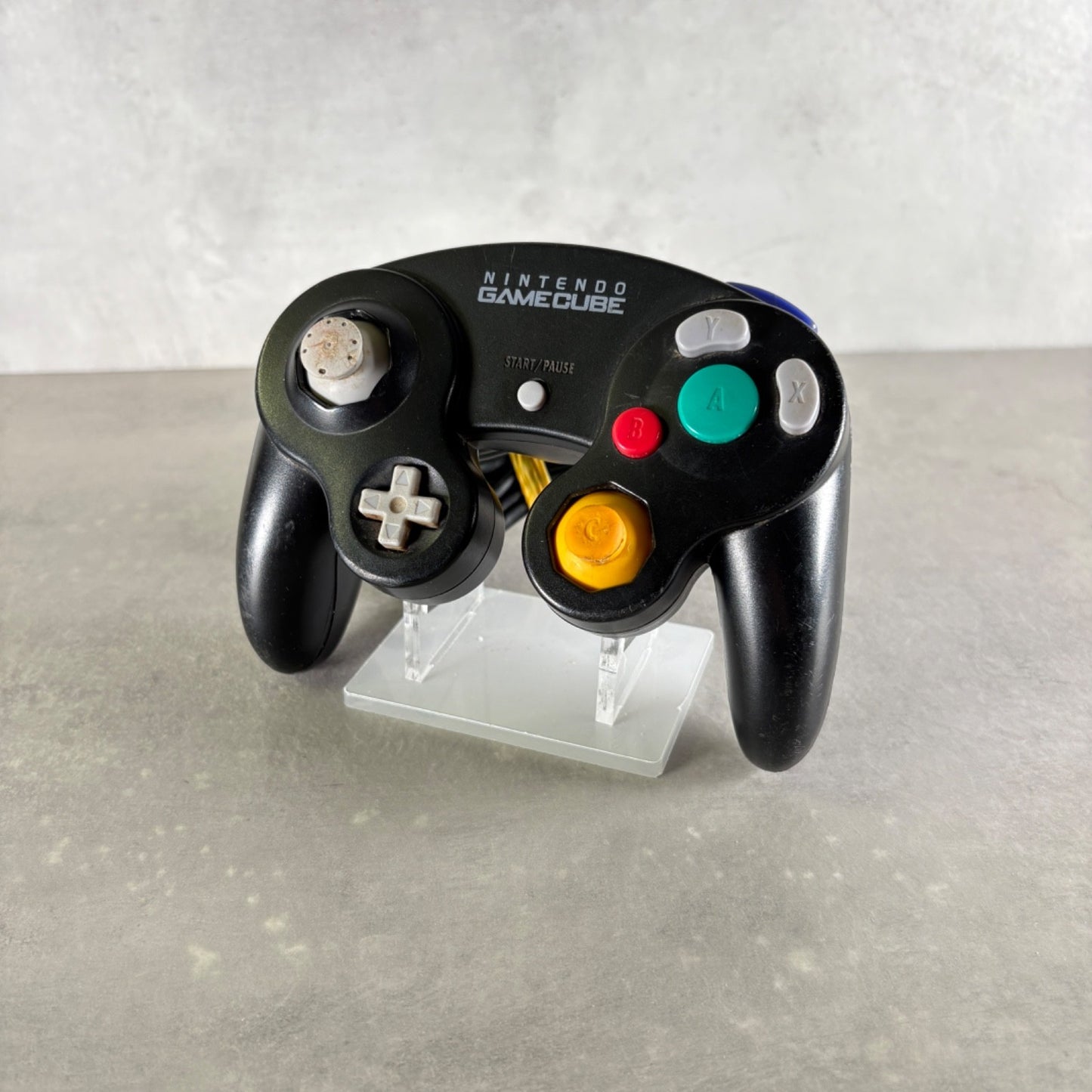 NINTENDO GAMECUBE CONSOLE Nero Con CONTROLLER + CAVI