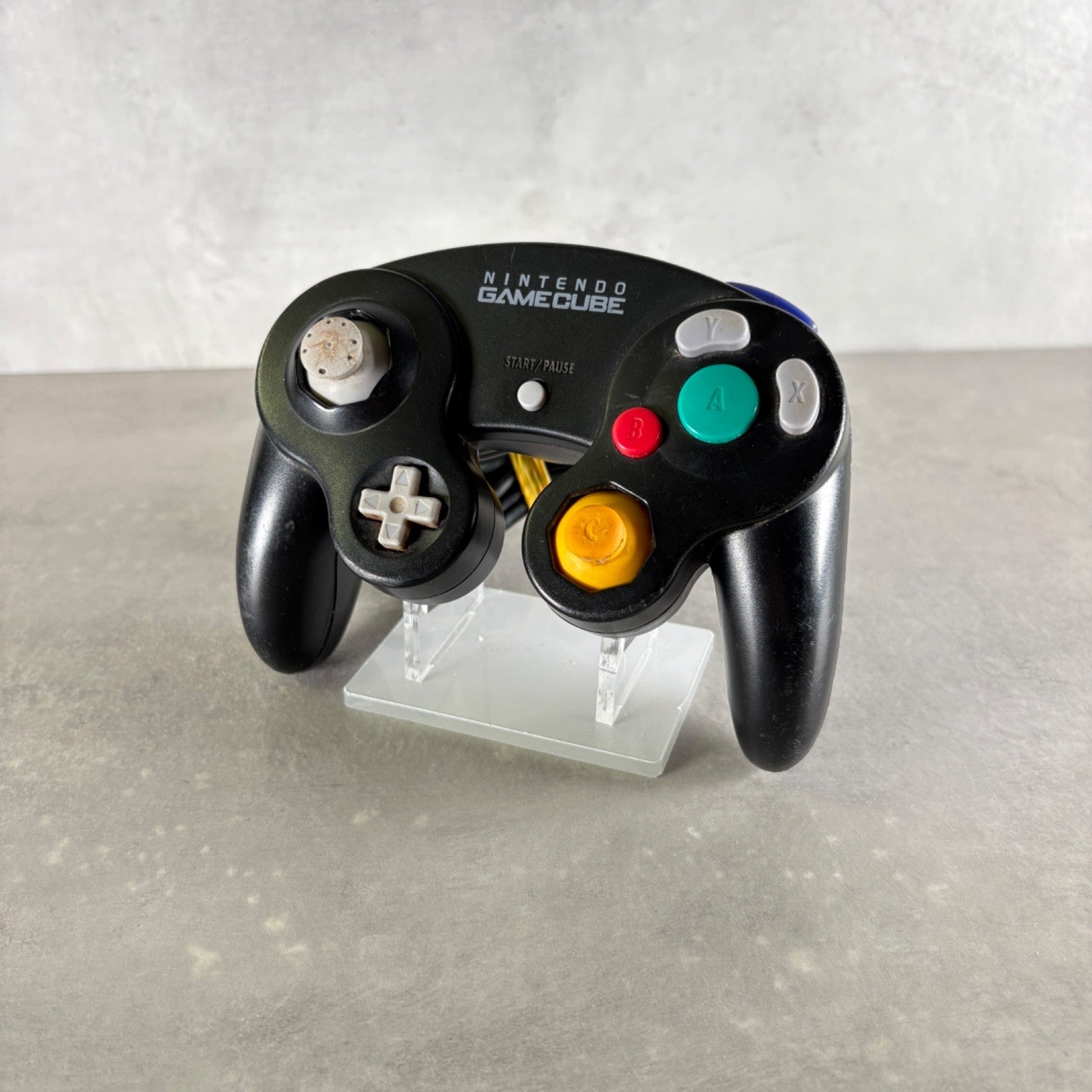 NINTENDO GAMECUBE CONSOLE Nero Con CONTROLLER + CAVI