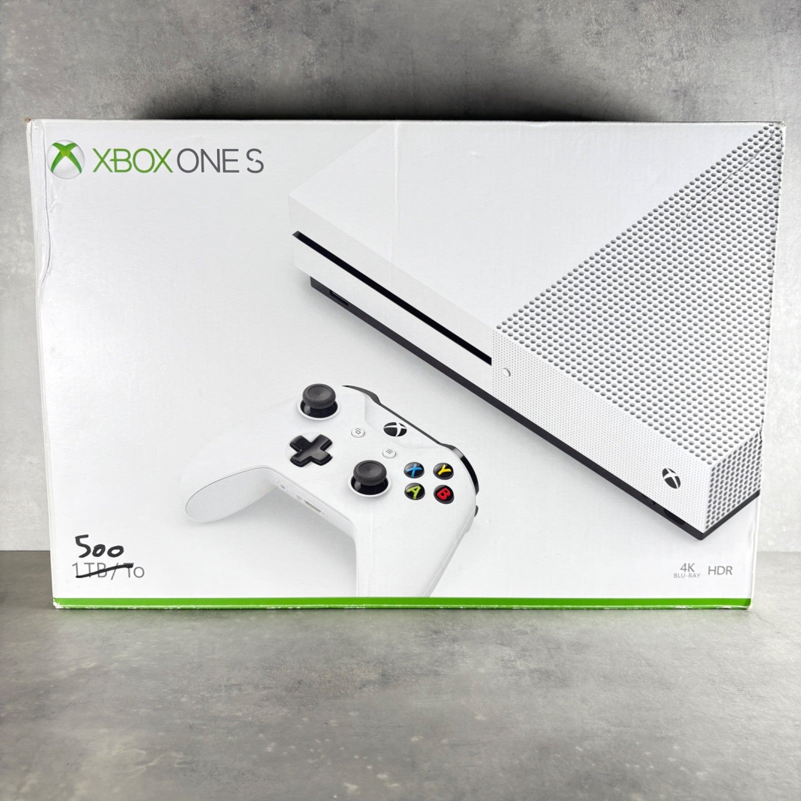 XBOX ONE S CONSOLE Microsoft 500GB Bianco COMPLETA Con Scatola + Cavi