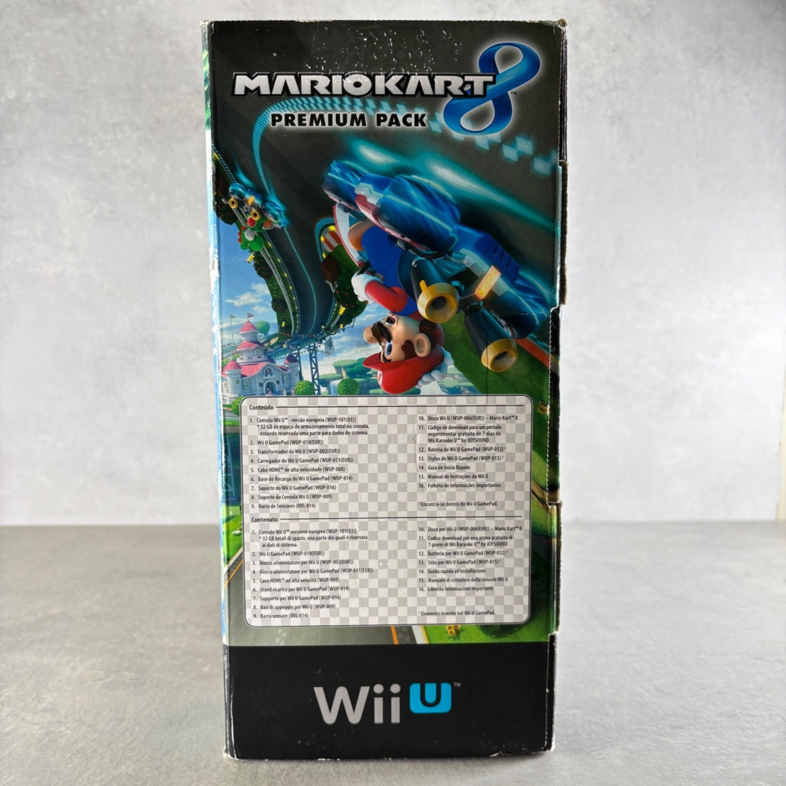 NINTENDO WII U DELUXE CONSOLE 32GB Mario Kart 8 Edition Completa Di Tutto
