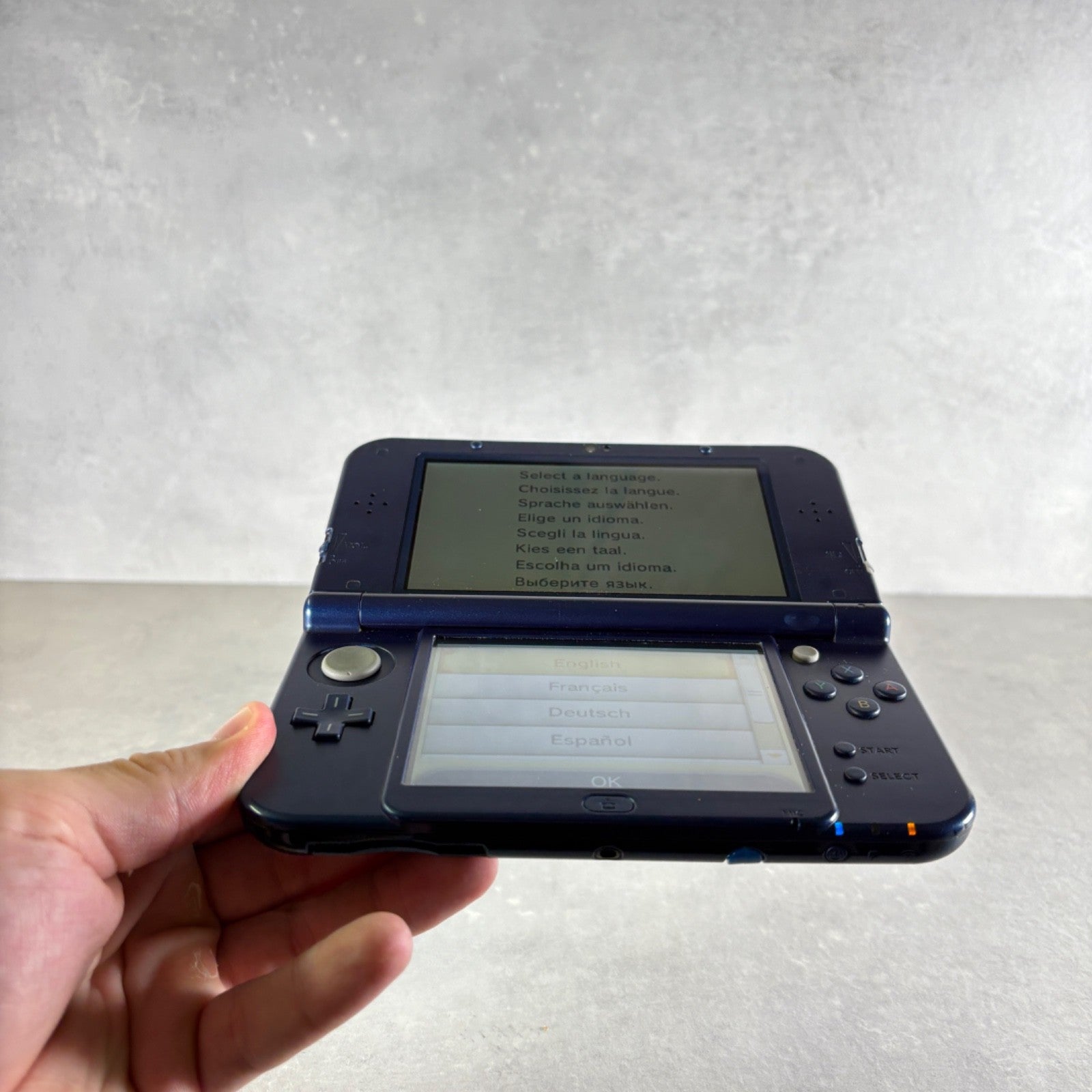 NEW NINTENDO 3DS XL CONSOLE Blu + Caricatore