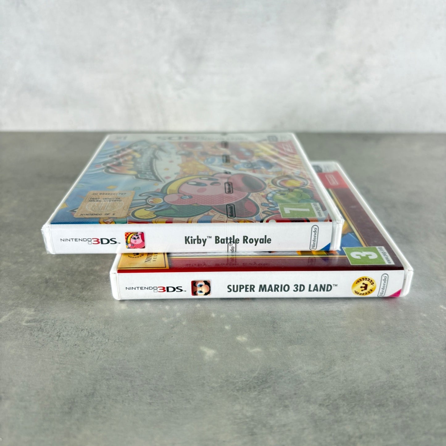 NEW NINTENDO 3DS XL CONSOLE Grigio/Nero + Caricatore E Giochi Kirby / Mario