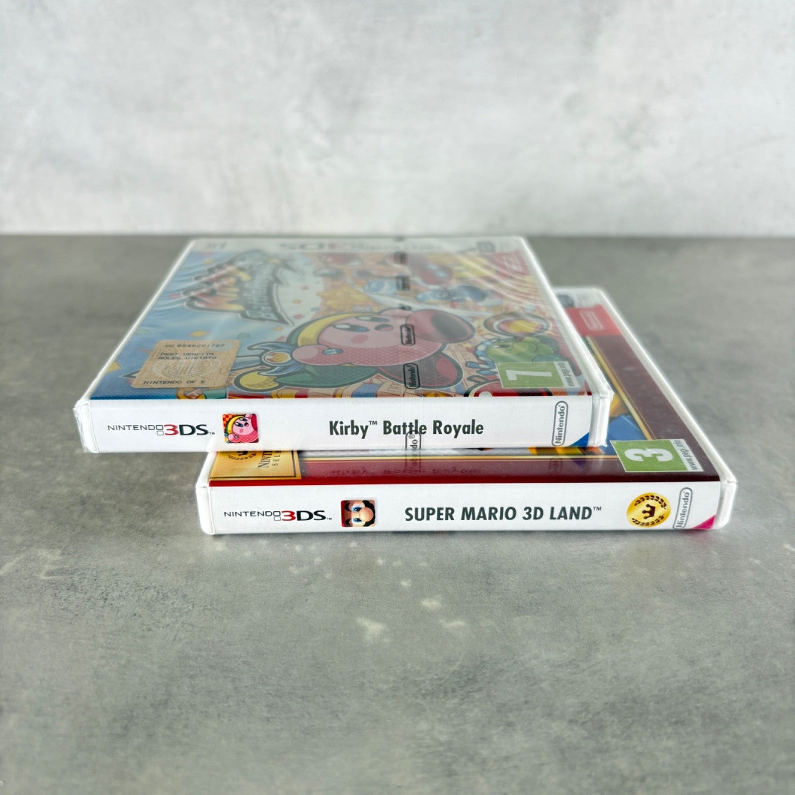 NEW NINTENDO 3DS XL CONSOLE Grigio/Nero + Caricatore E Giochi Kirby / Mario