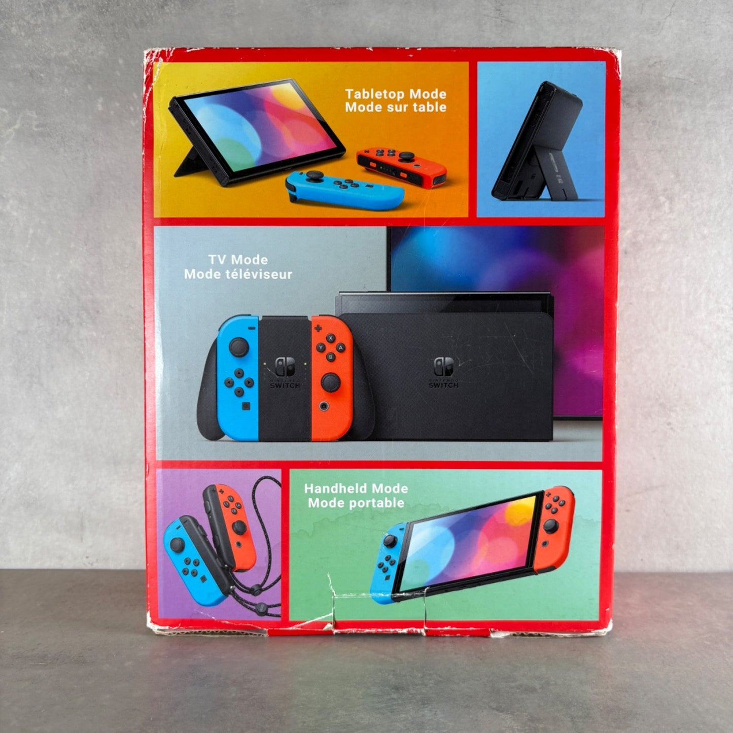 NINTENDO SWITCH OLED Rosso CONSOLE COMPLETA Di Tutto + Scatola E Accessori