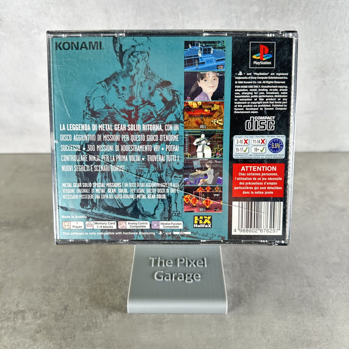 METAL GEAR SOLID SPECIAL MISSION PS1 PLAYSTATION 1 ITALIANO Completo