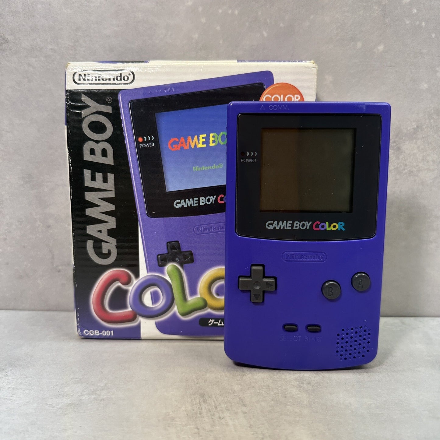 NINTENDO GAME BOY COLOR GBC Jap Viola CONSOLE COMPLETA di Scatola