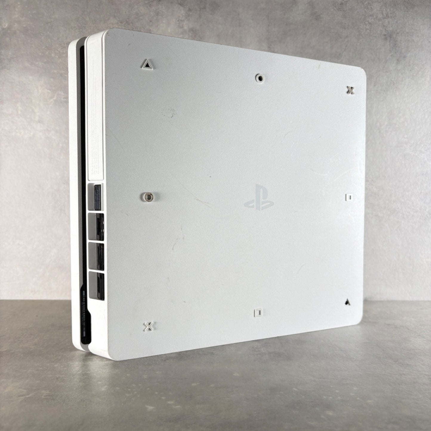 CONSOLE PLAYSTATION 4 SLIM PS4 Bianco 500Gb + Cavi e CONTROLLER —FIRMWARE 12.52—