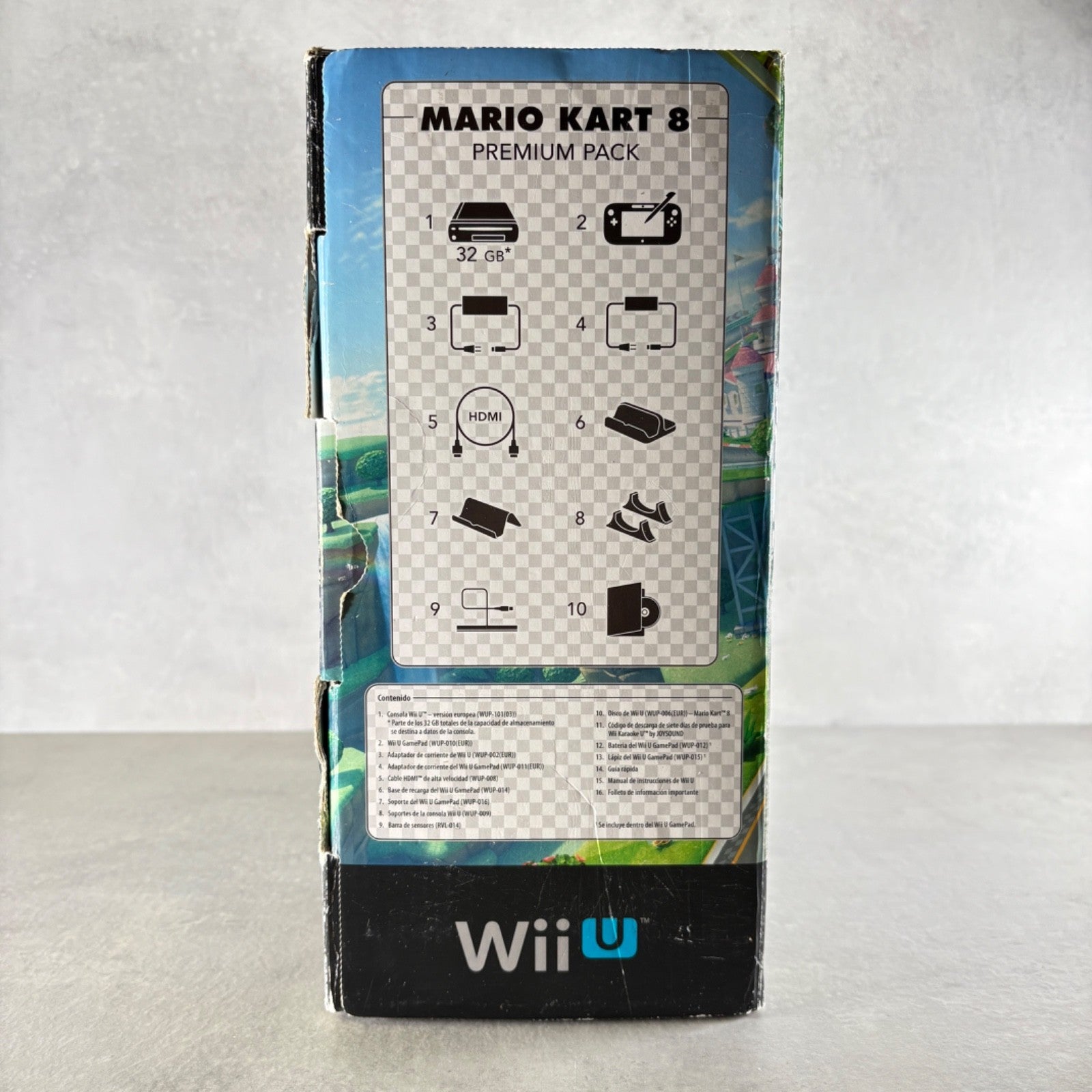 NINTENDO WII U DELUXE CONSOLE 32GB Mario Kart 8 Edition Completa Di Tutto