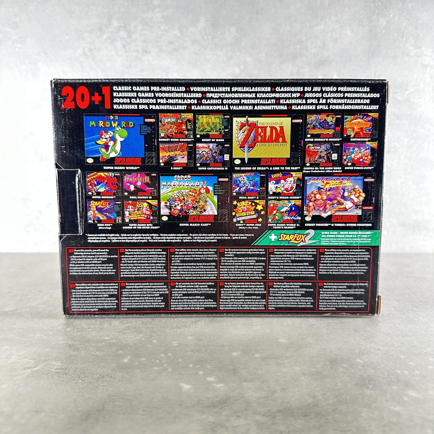 SUPER NINTENDO CLASSIC MINI SNES CONSOLE Grigia COMPLETA con SCATOLA