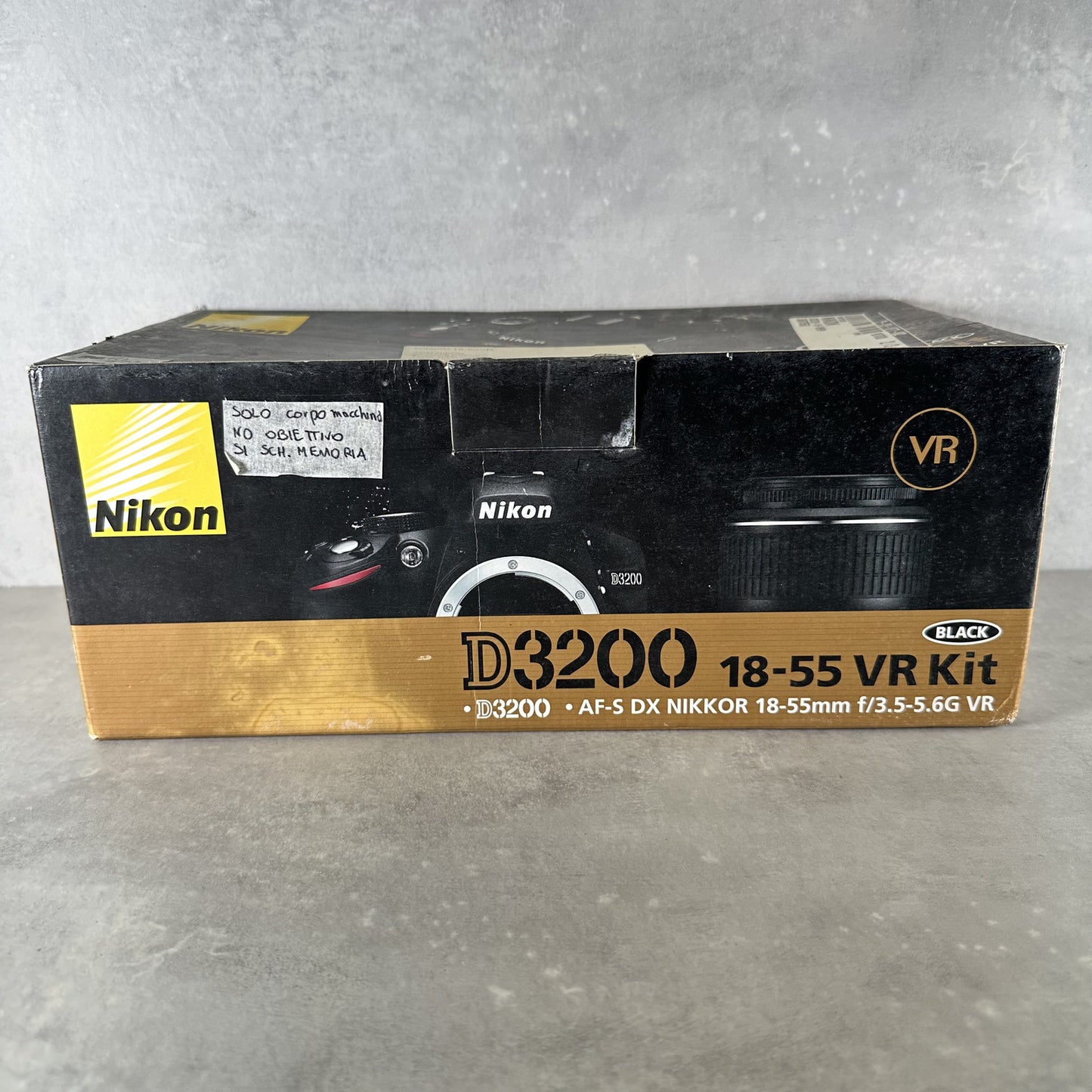 NIKON D3200 FOTOCAMERA Nera Con Scatola NO KIT