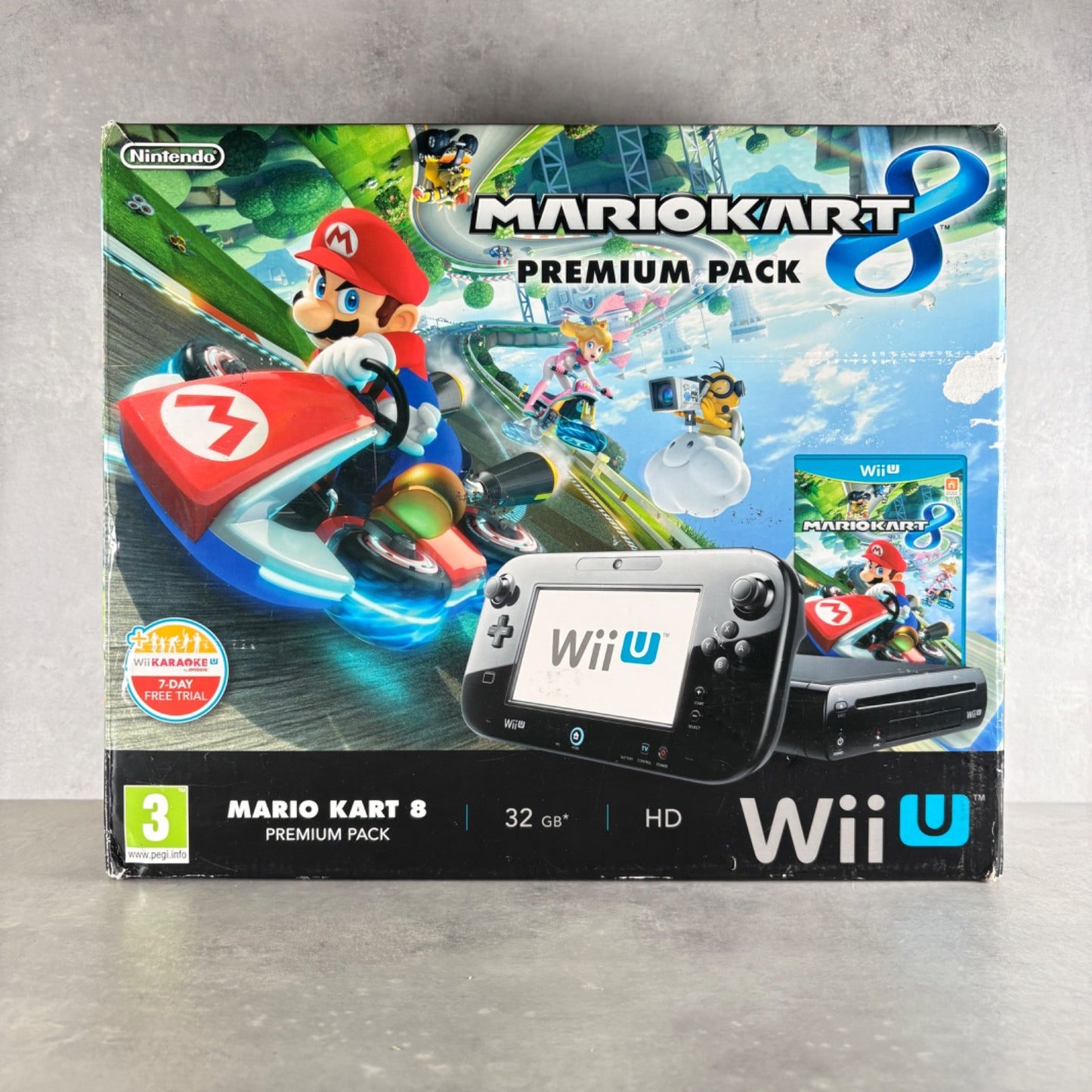 NINTENDO WII U DELUXE CONSOLE 32GB Mario Kart 8 Edition Completa Di Tutto
