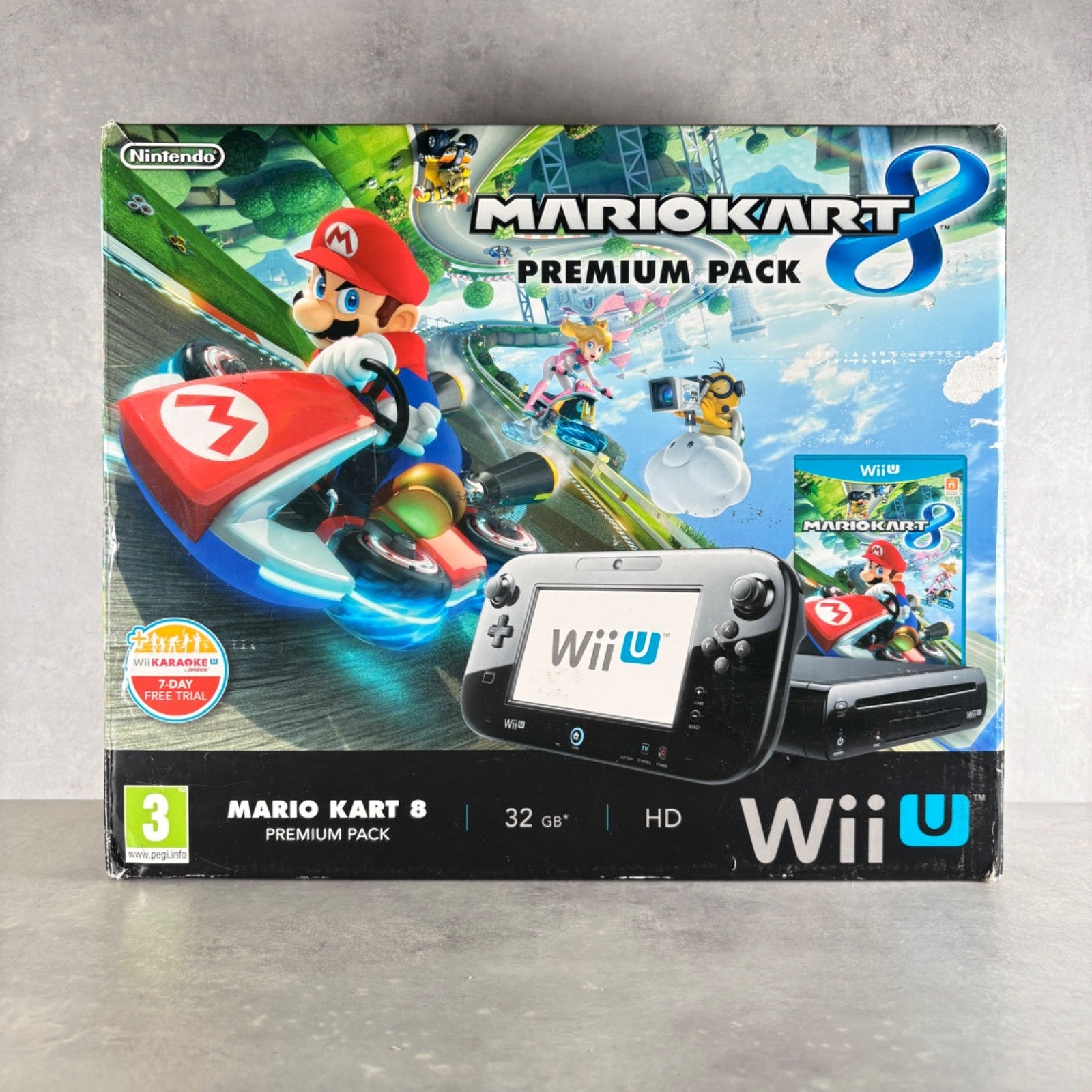 NINTENDO WII U DELUXE CONSOLE 32GB Mario Kart 8 Edition Completa Di Tutto