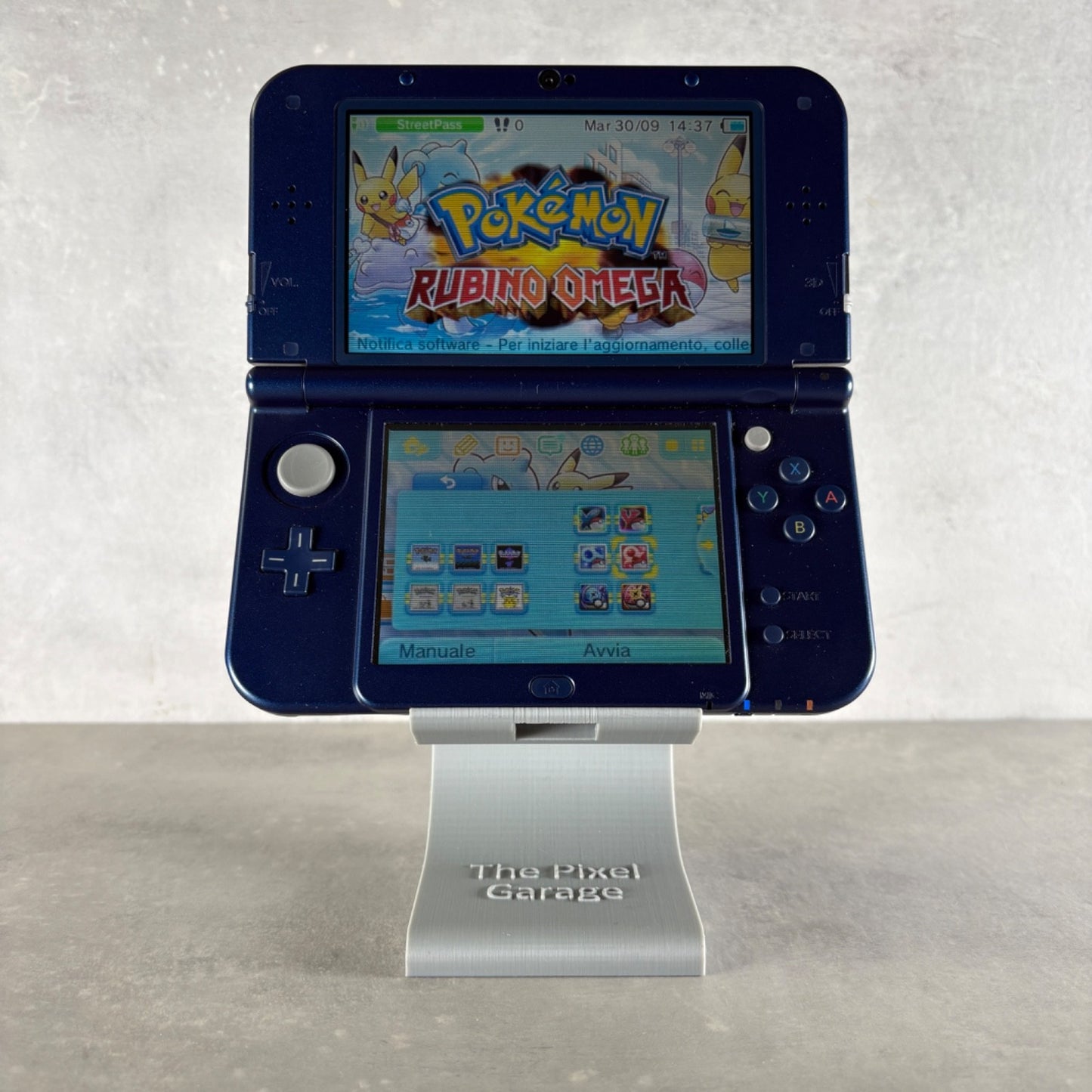NEW NINTENDO 3DS XL CONSOLE Blu PERSONALIZZABILE Con Giochi POKÉMON + Caricatore