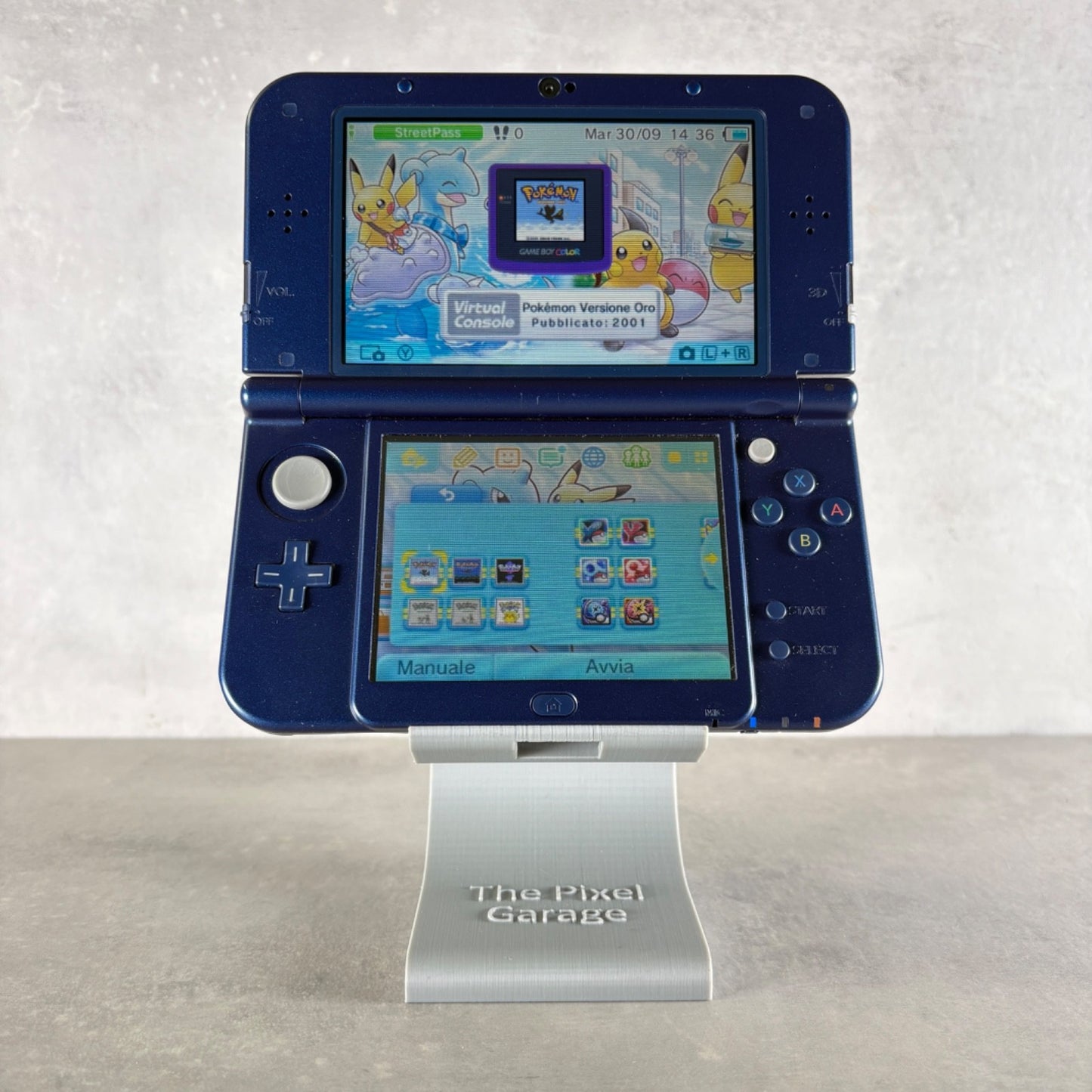 NEW NINTENDO 3DS XL CONSOLE Blu PERSONALIZZABILE Con Giochi POKÉMON + Caricatore