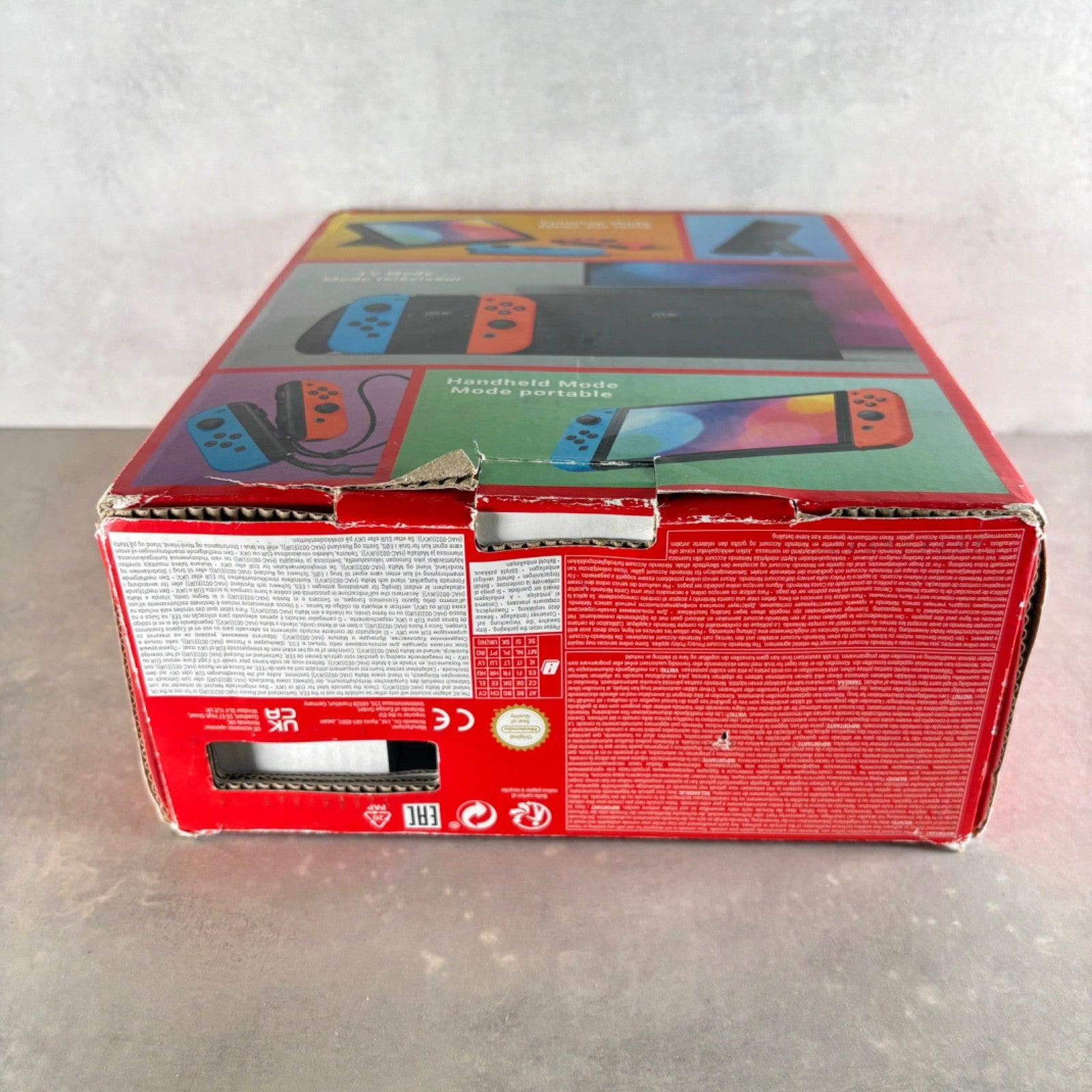 NINTENDO SWITCH OLED Rosso CONSOLE COMPLETA Di Tutto + Scatola E Accessori