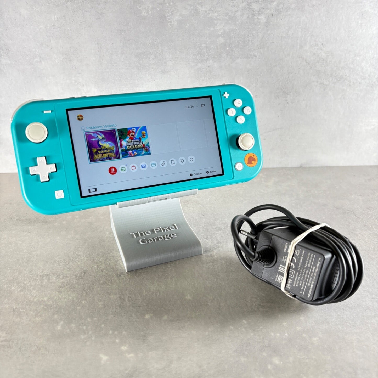 NINTENDO SWITCH LITE ANIMAL CROSSING EDITION + Caricatore
