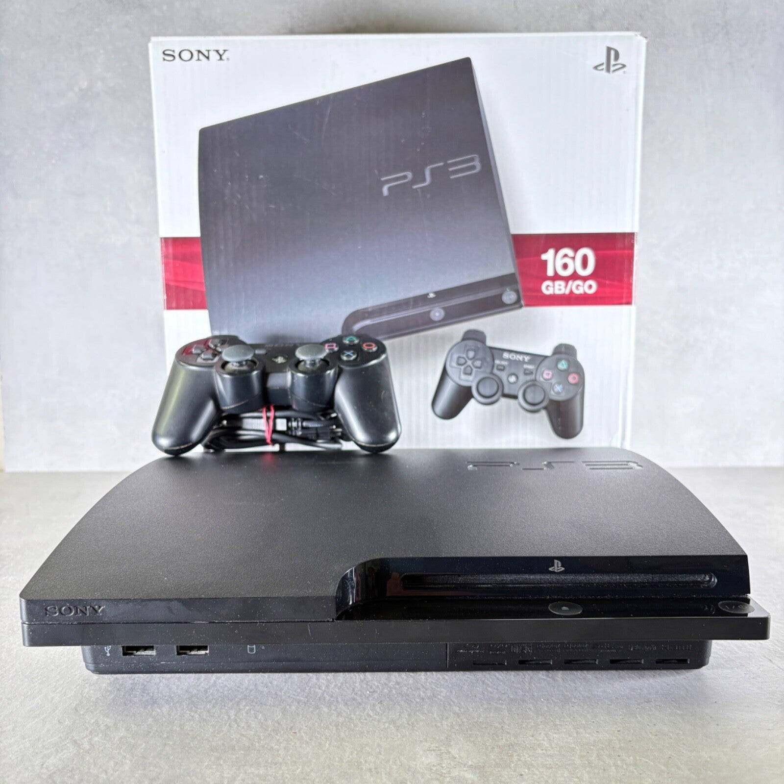 PLAYSTATION 3 SLIM PS3 CONSOLE 160GB Completa Di Tutto + Controller